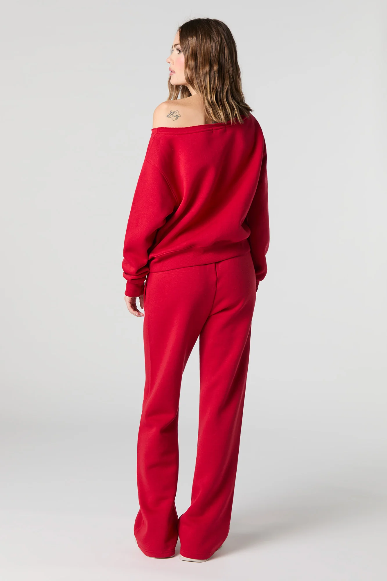 HD Print Wide Leg Fleece Sweatpant - Image 3