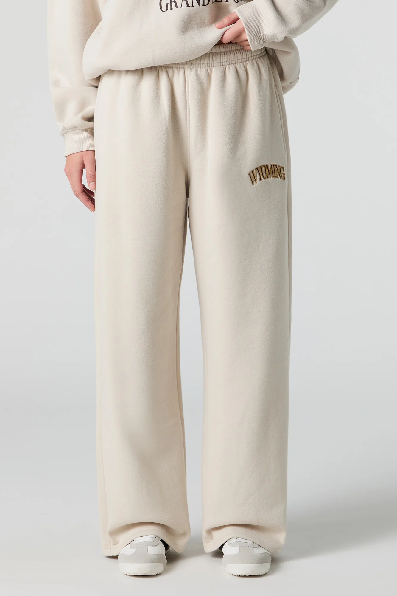 Pantalon en molleton à jambe large et imprimé Destination - Image 7