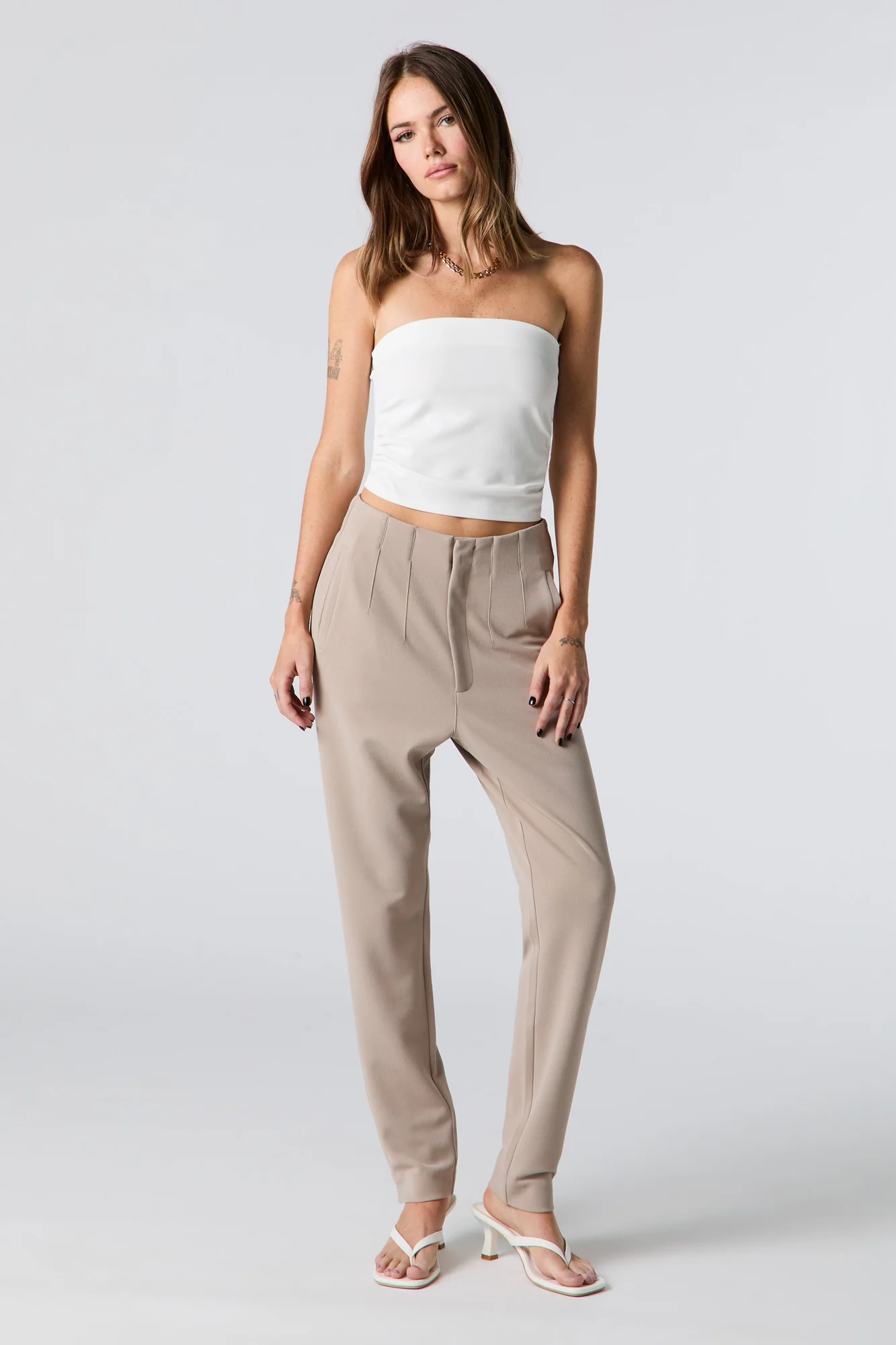 Crepe Slim Dress Pant