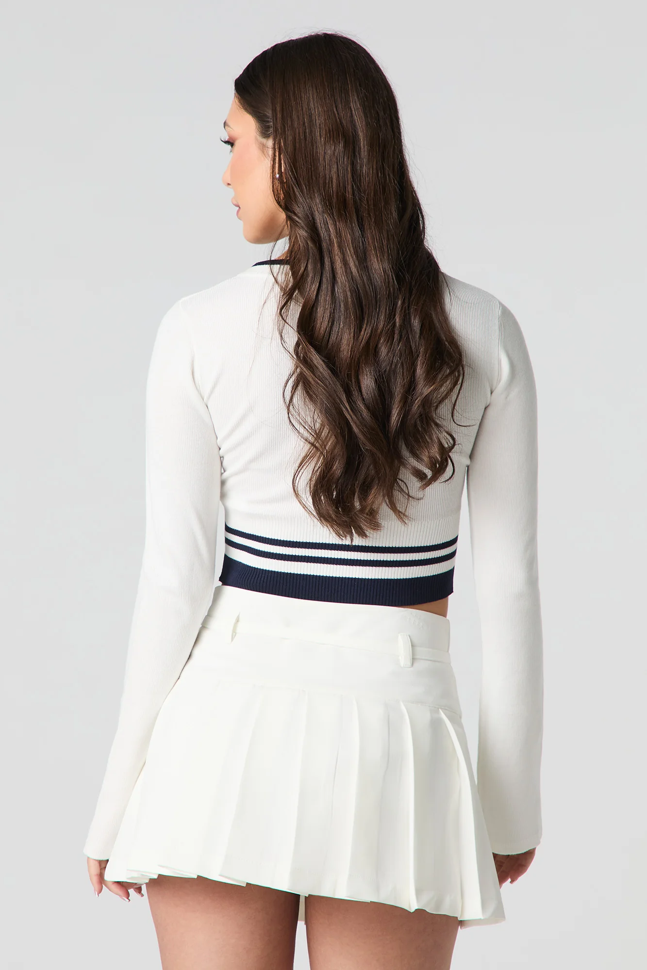 Belted Pleated Mini Skort - Image 2