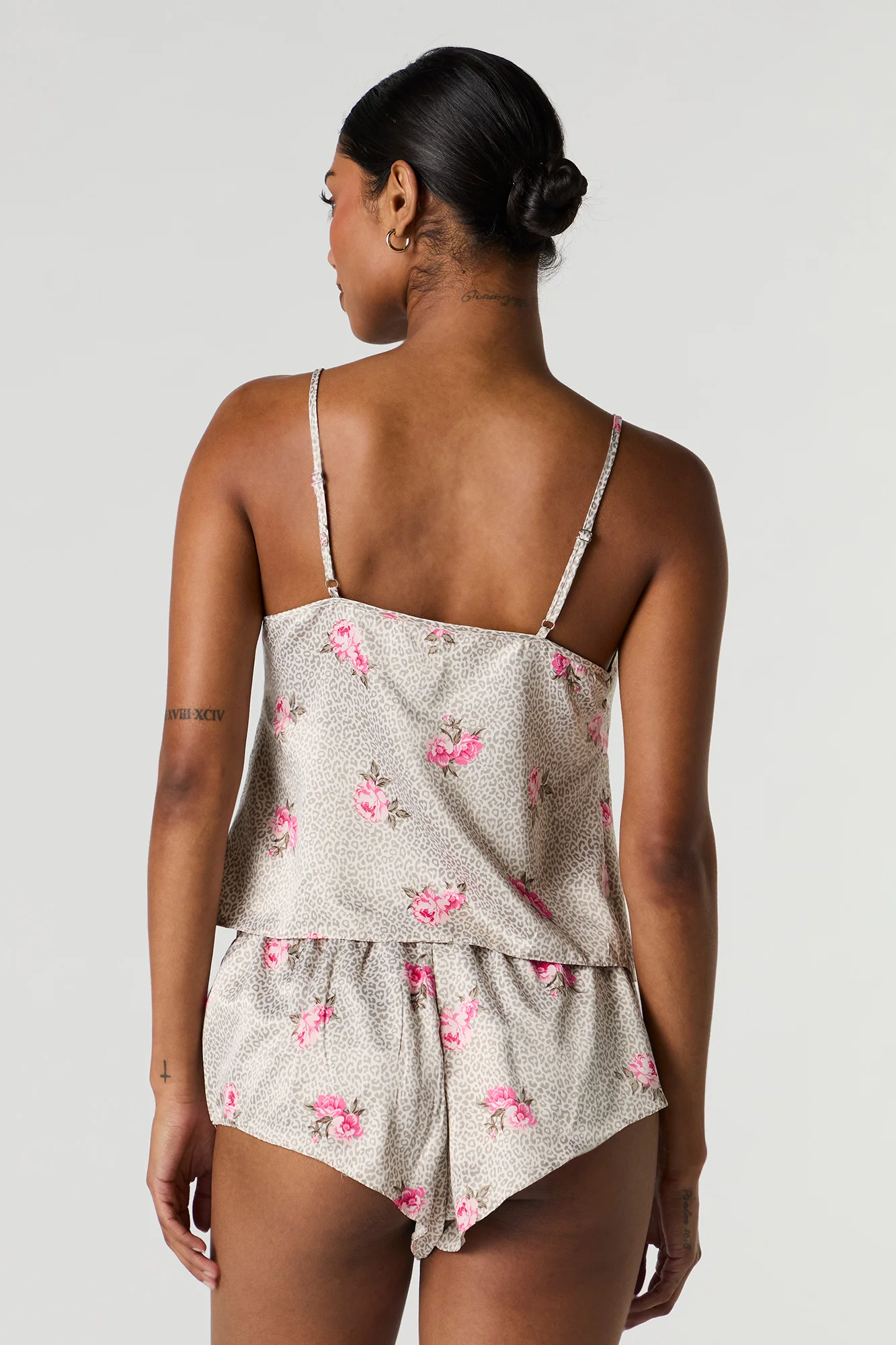 Satin Babydoll Tank & Short 2 Piece Pajama Set - Image 2