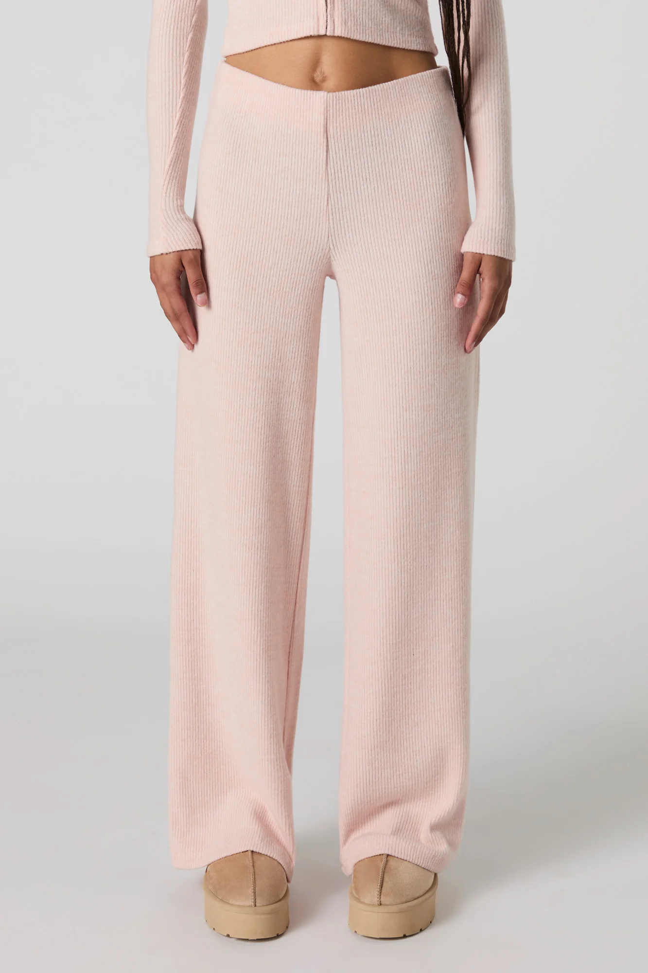 Ribbed Knit Wide Leg Pant - Image 2