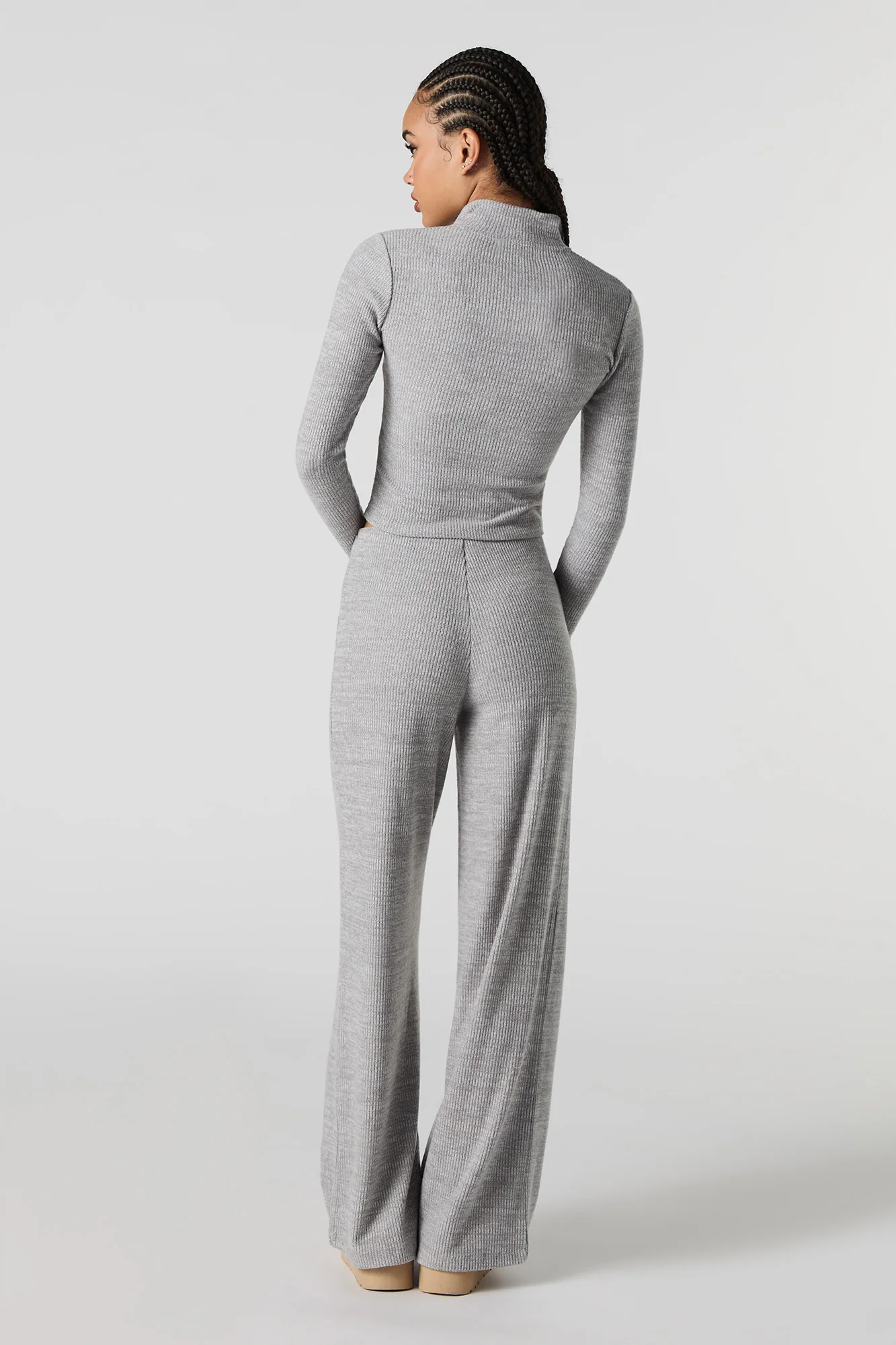 Ribbed Knit Wide Leg Pant - Image 9