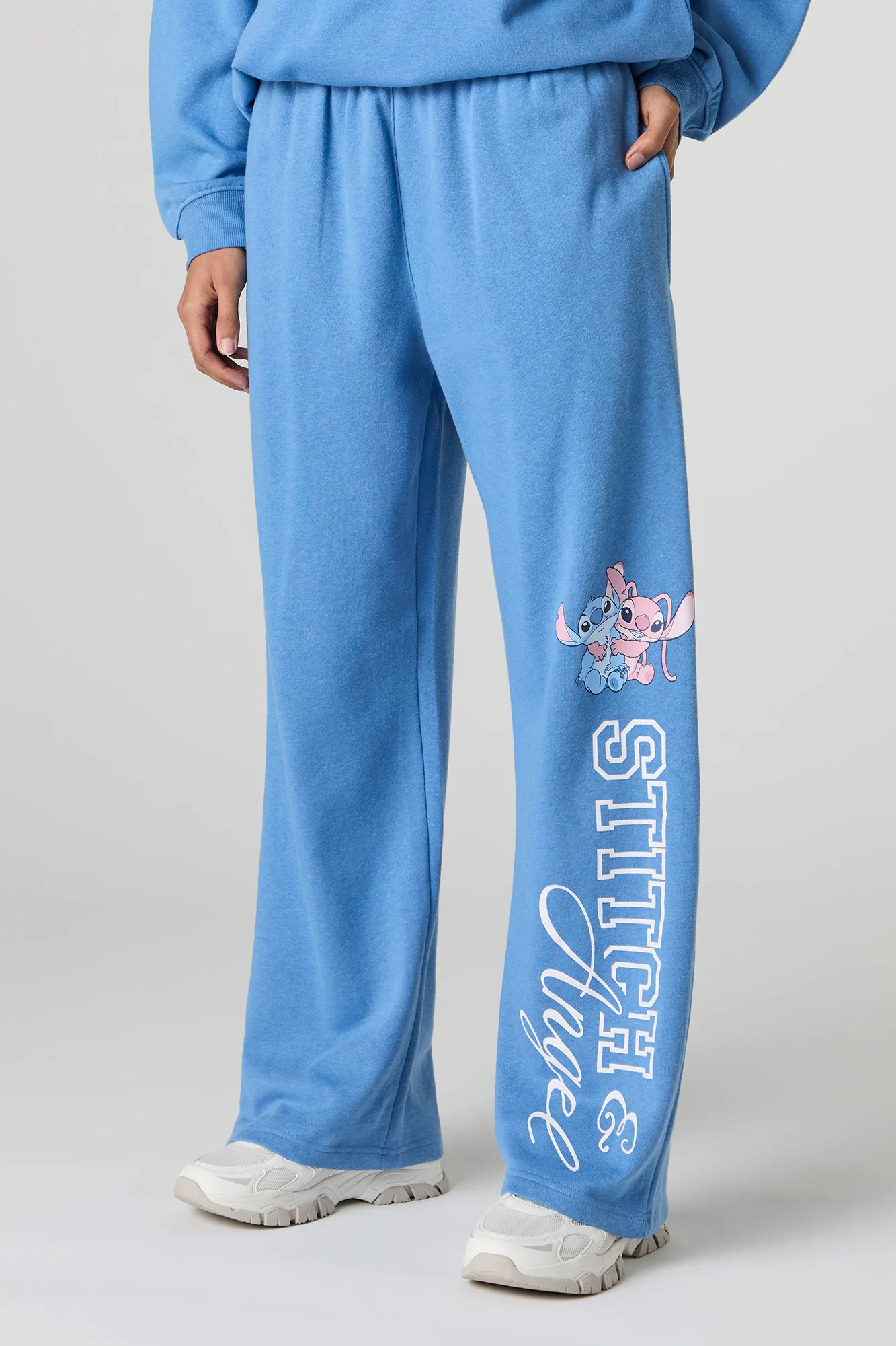 Pantalon d'entraînement à jambe évasée en molleton à imprimé Stitch - Image 5