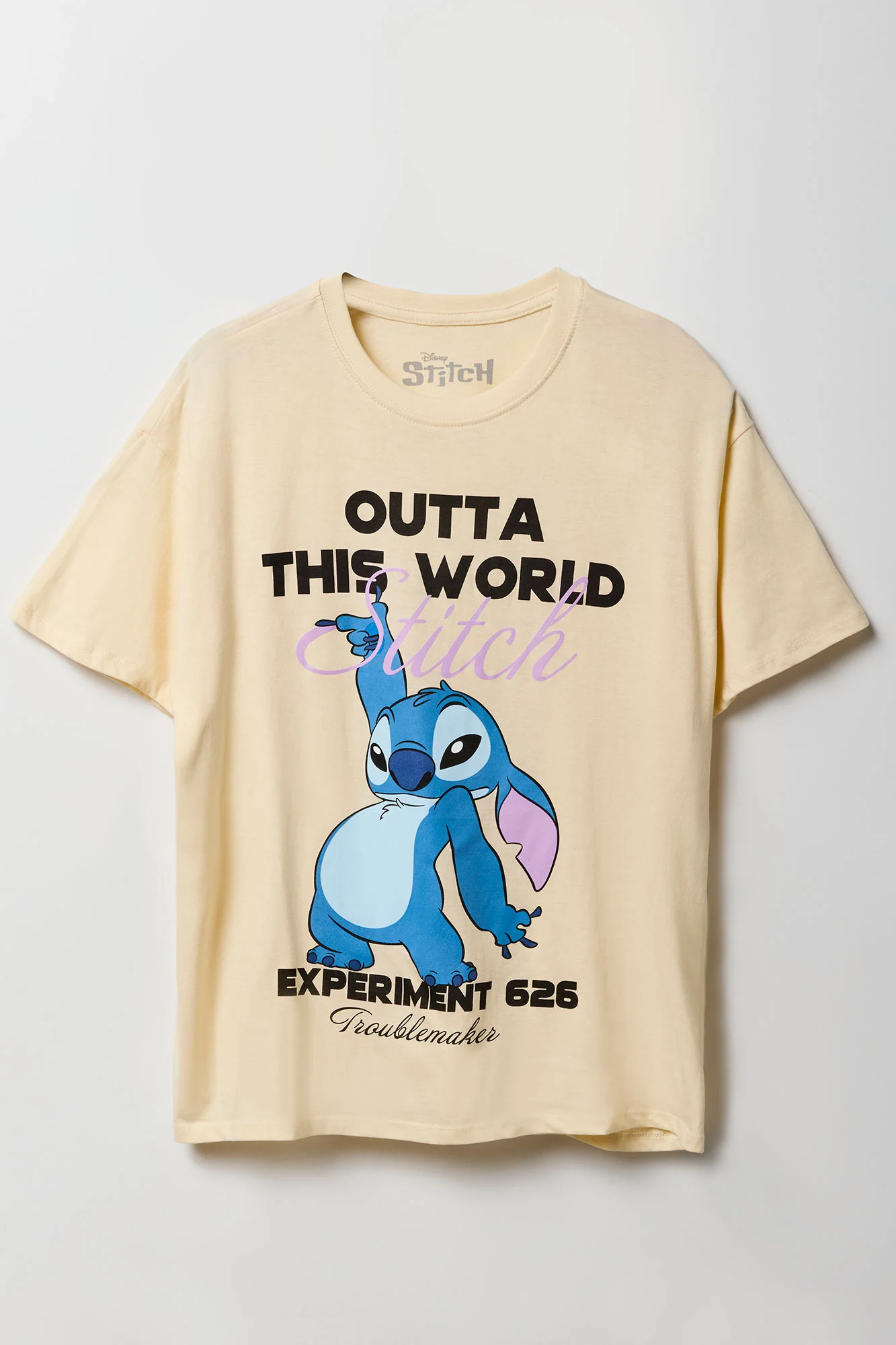 T-shirt de coupe garçonne à imprimé Stitch Outta This Wold - Image 4