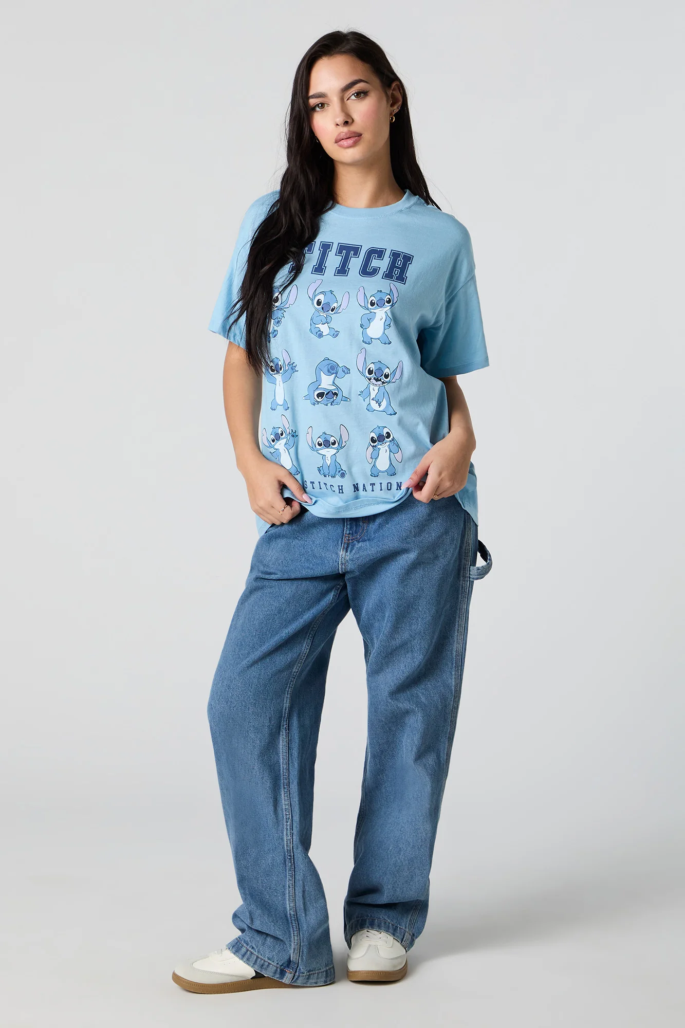 T-shirt coupe garçonne à imprimé Stitch Nation - Image 3