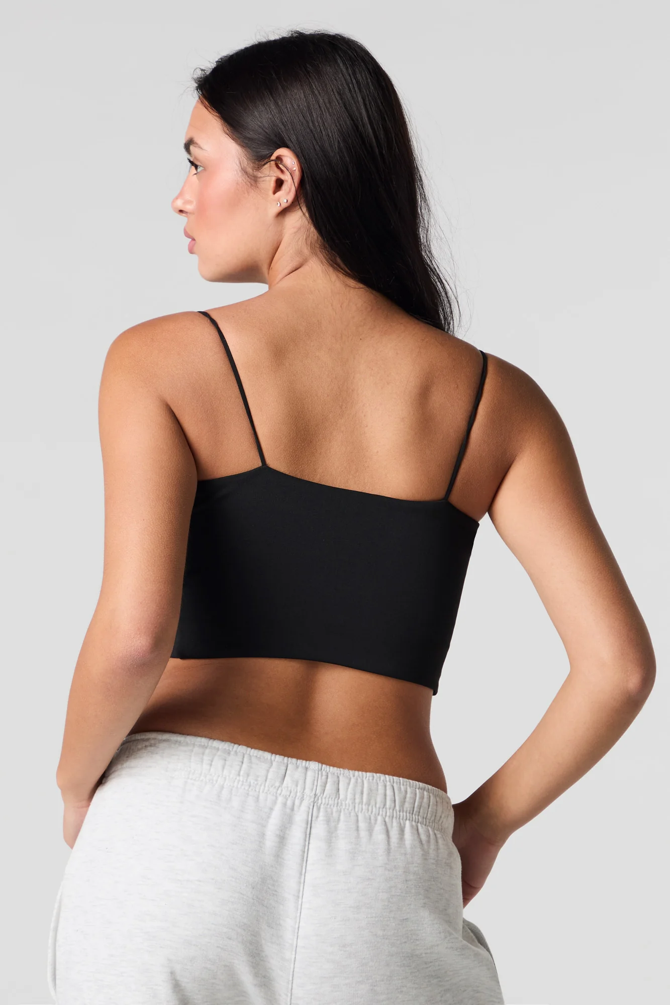 Camisole profilée courte à fines bretelles - Image 5