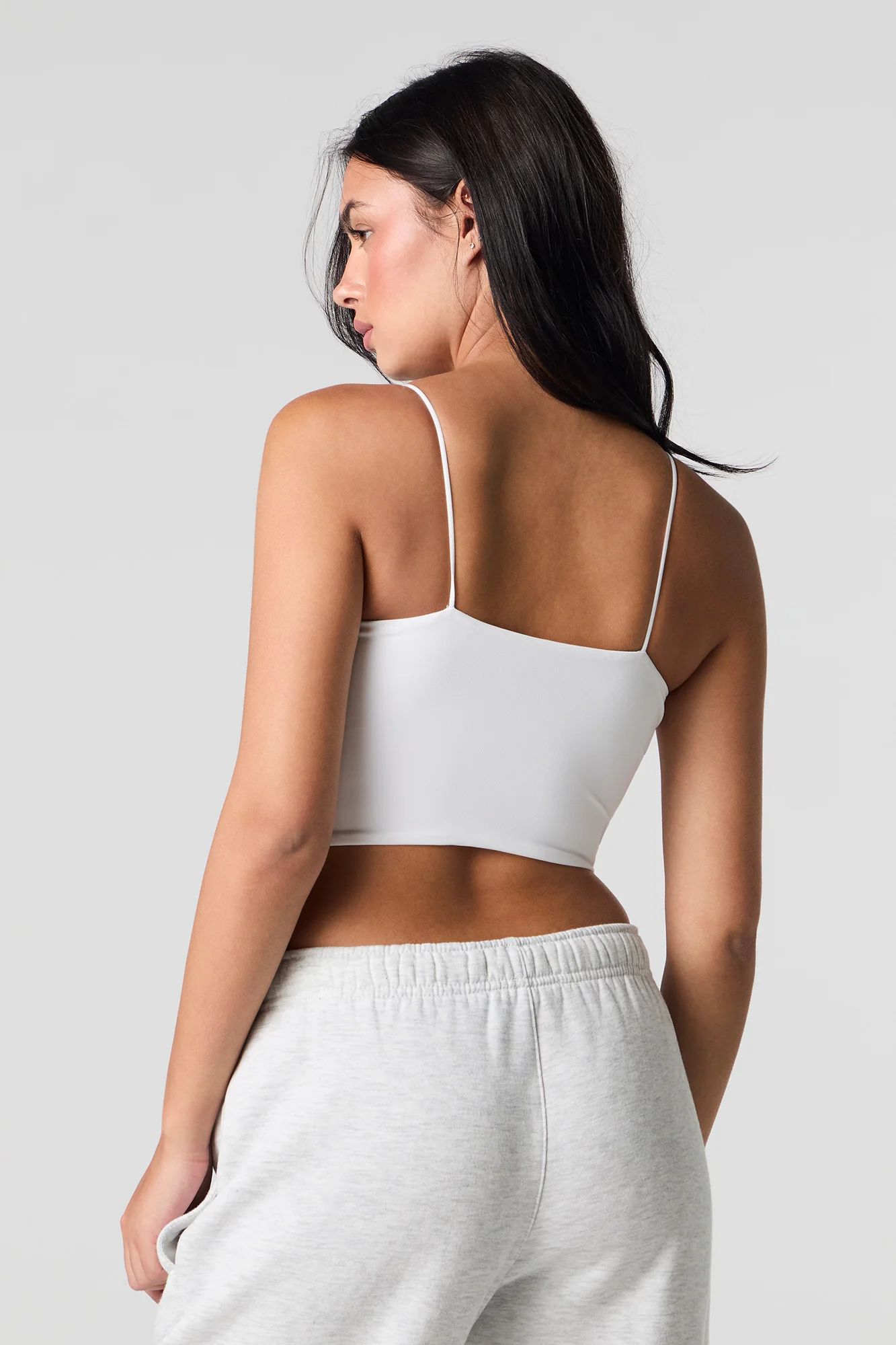 Camisole profilée courte à fines bretelles - Image 8