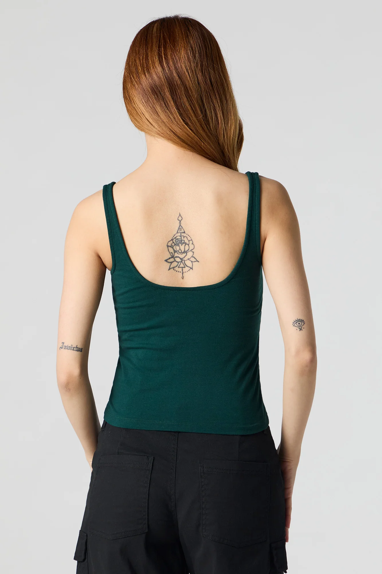 Square Neck Tank with Built-In Bra Cups - Image 2