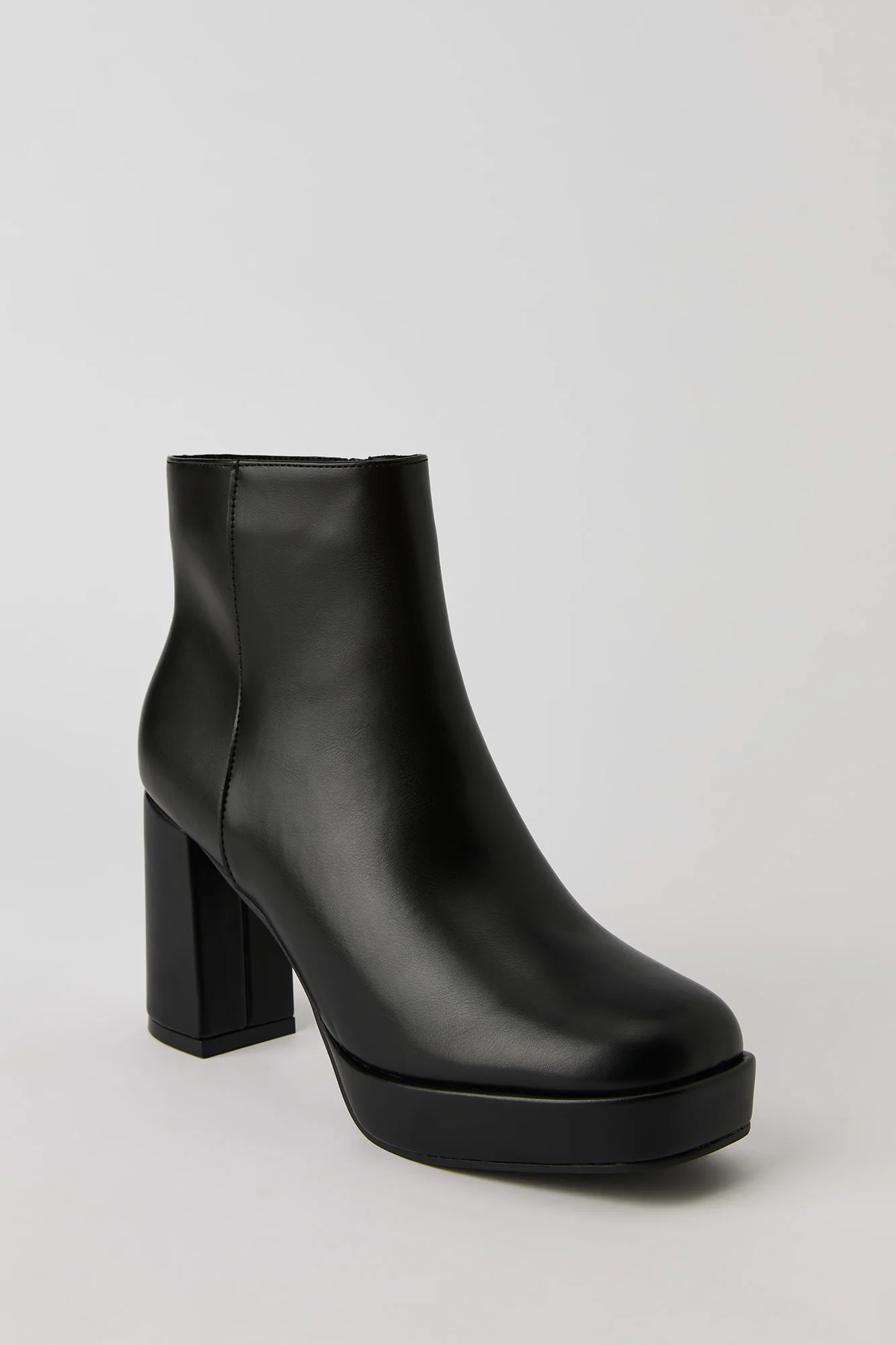 Faux Leather Platform Booties - Image 6