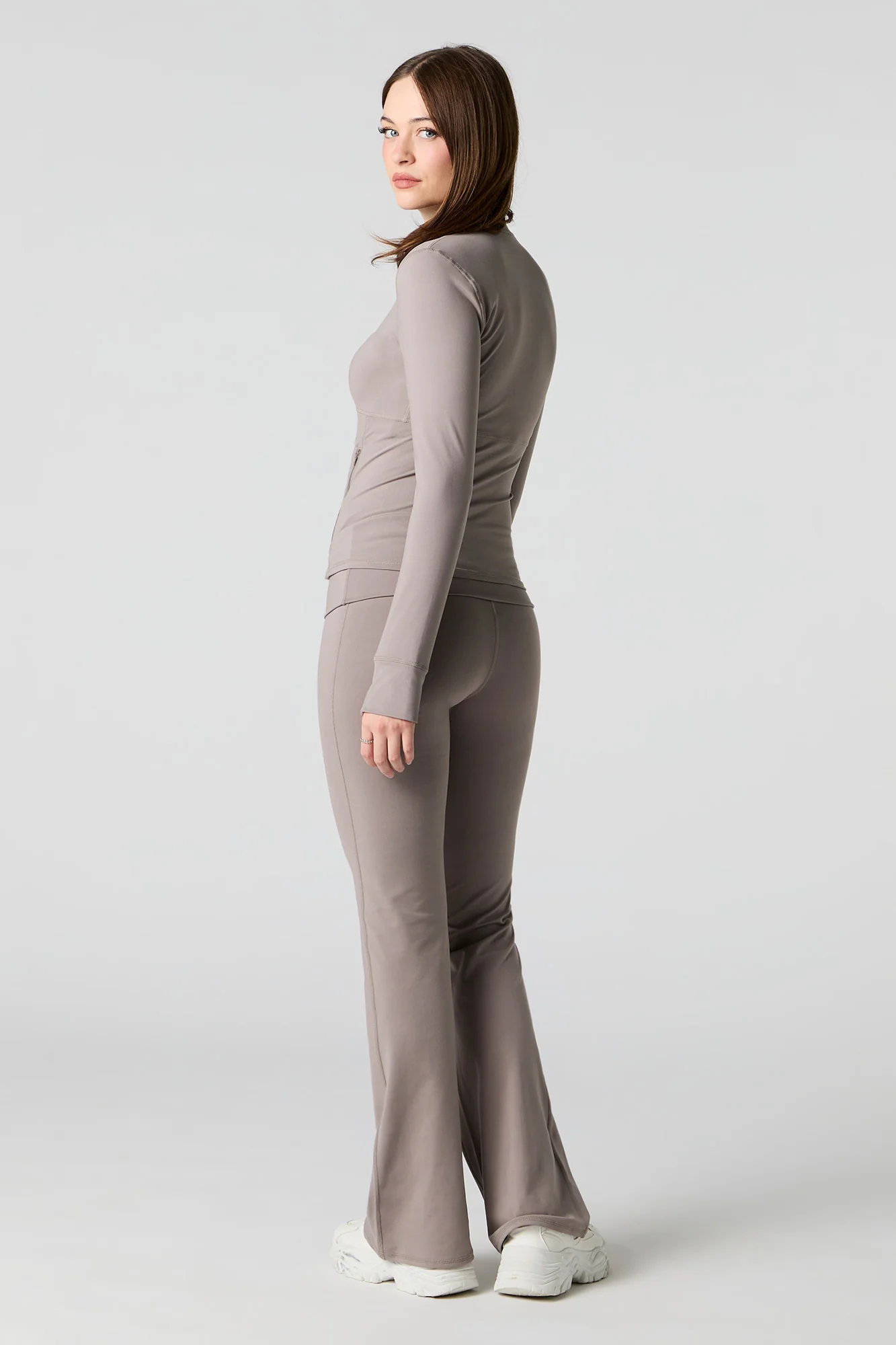 Foldover Waist Flare Legging - Image 3