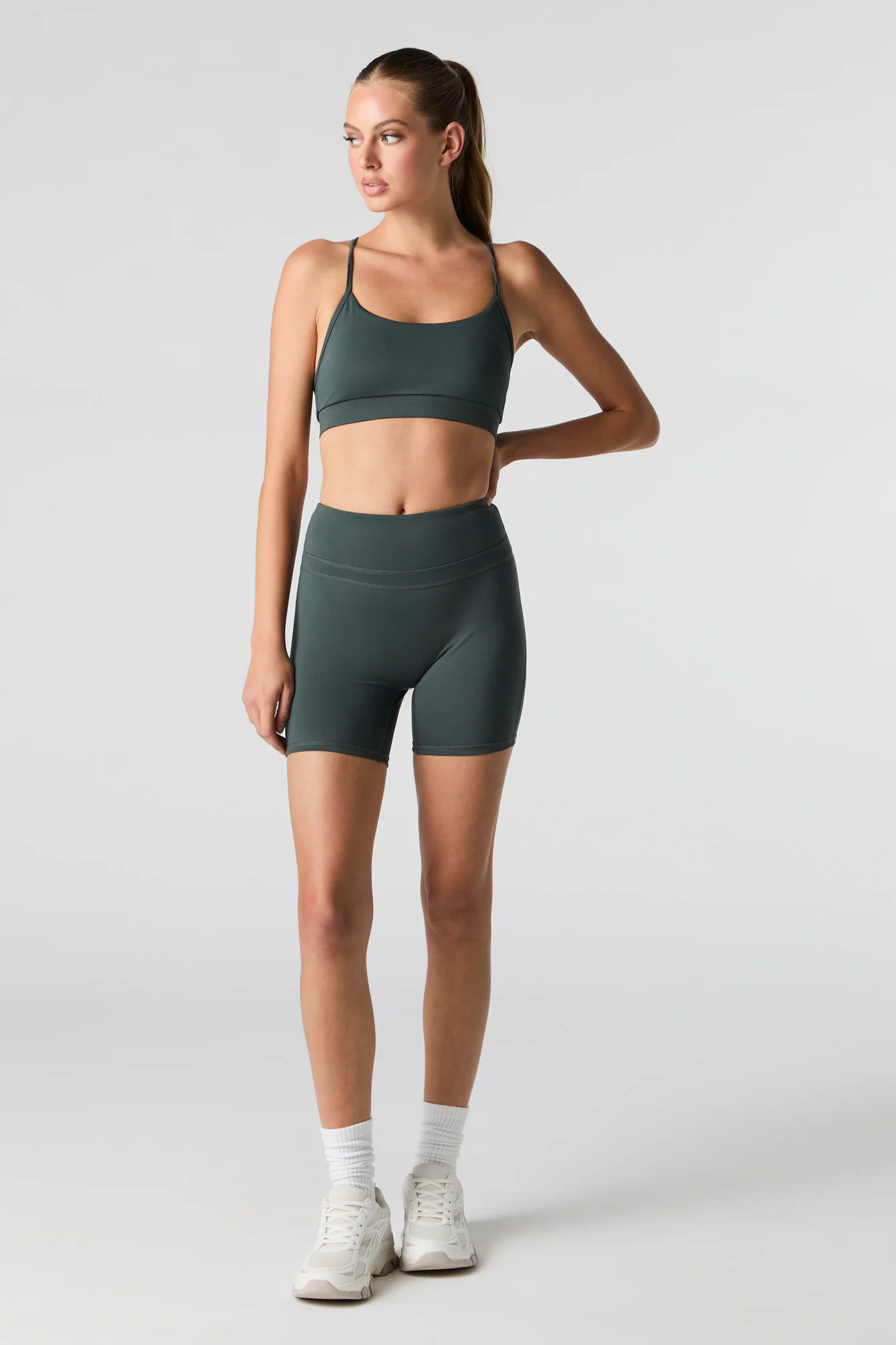 Active Ruched Back Biker Short - Image 3