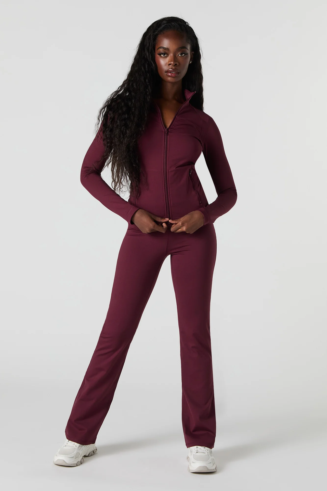 Pantalon à jambe évasée et taille repliée Active - Image 7