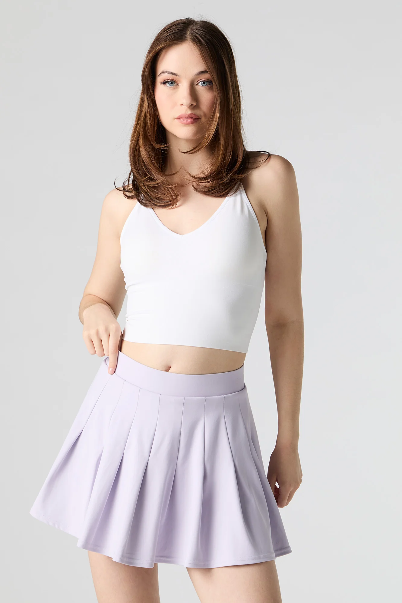 Minijupe-short Active plissée