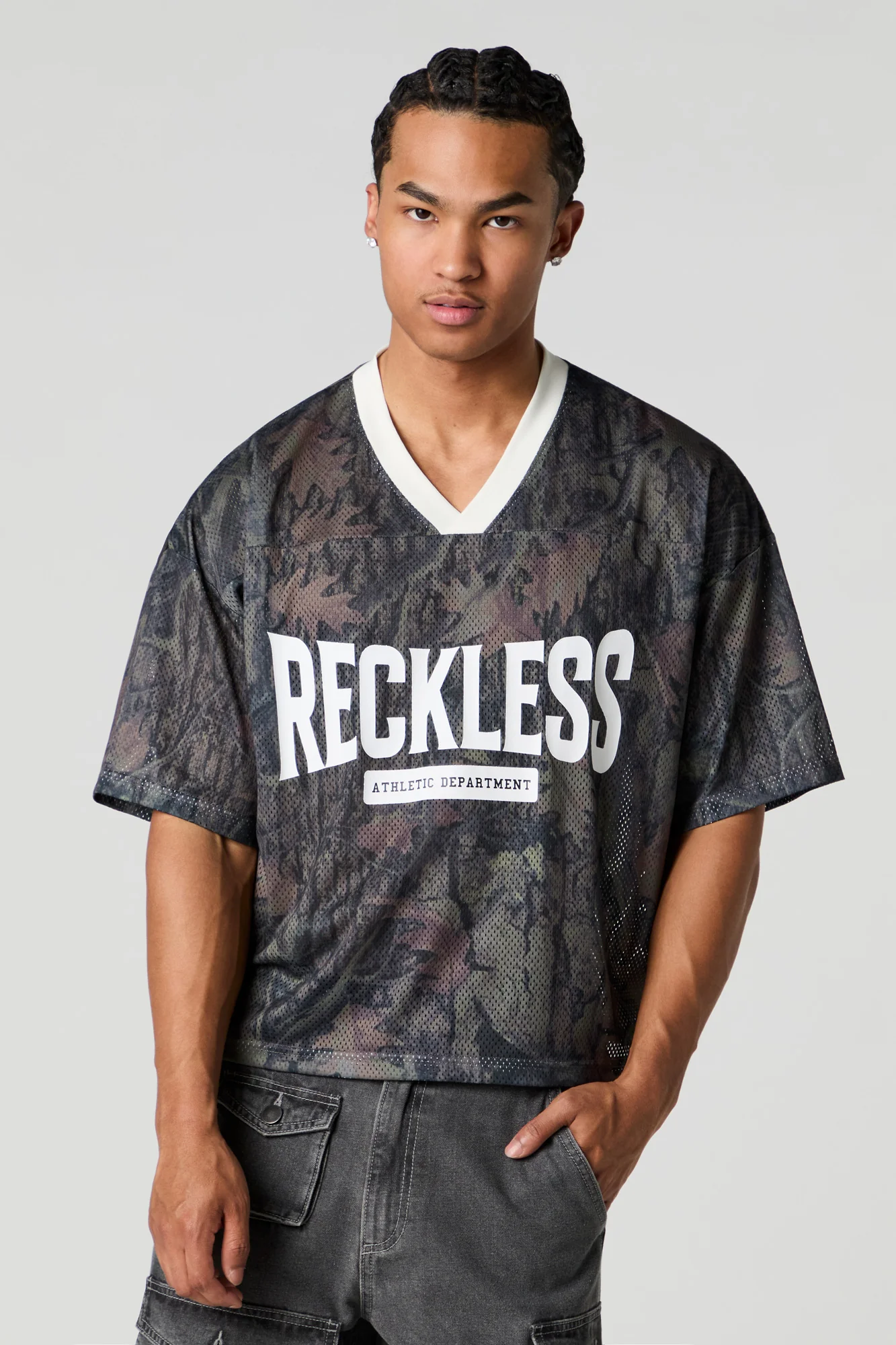 Jersey en filet camouflage à imprimé Reckless - Image 4
