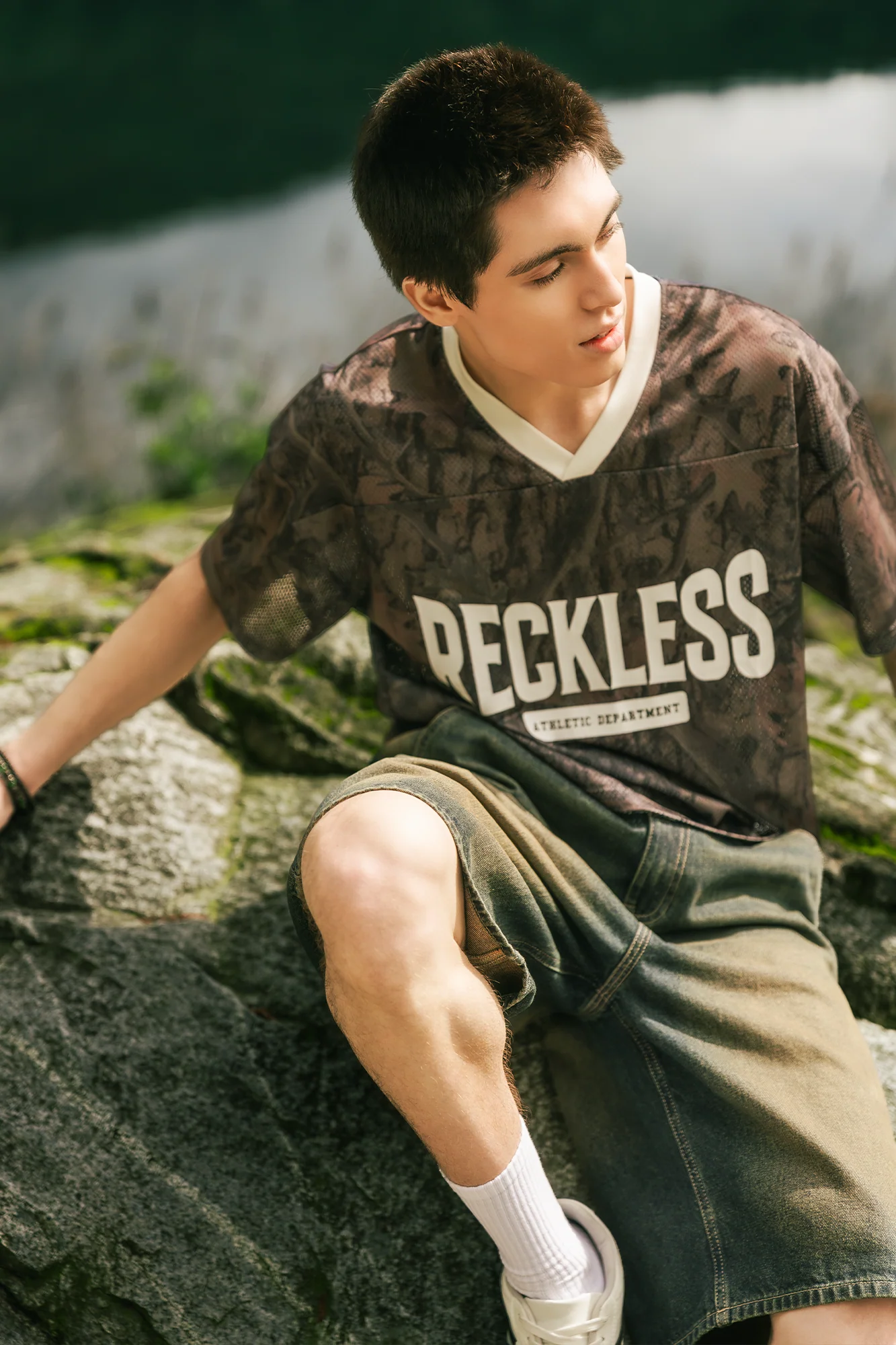 Reckless Graphic Mesh Camo Jersey - Image 4