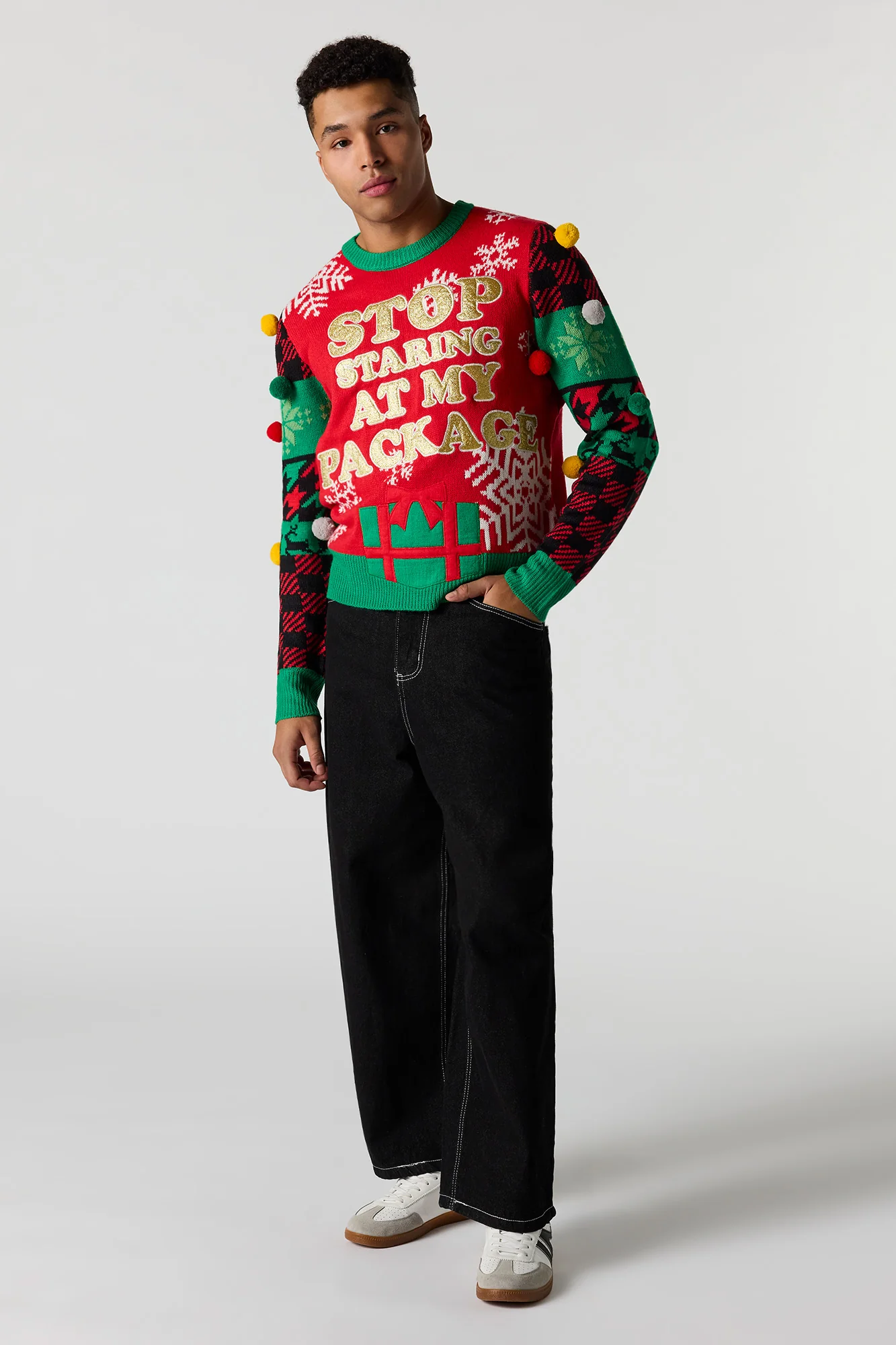 Pom-Pom Christmas Sweater - Image 3