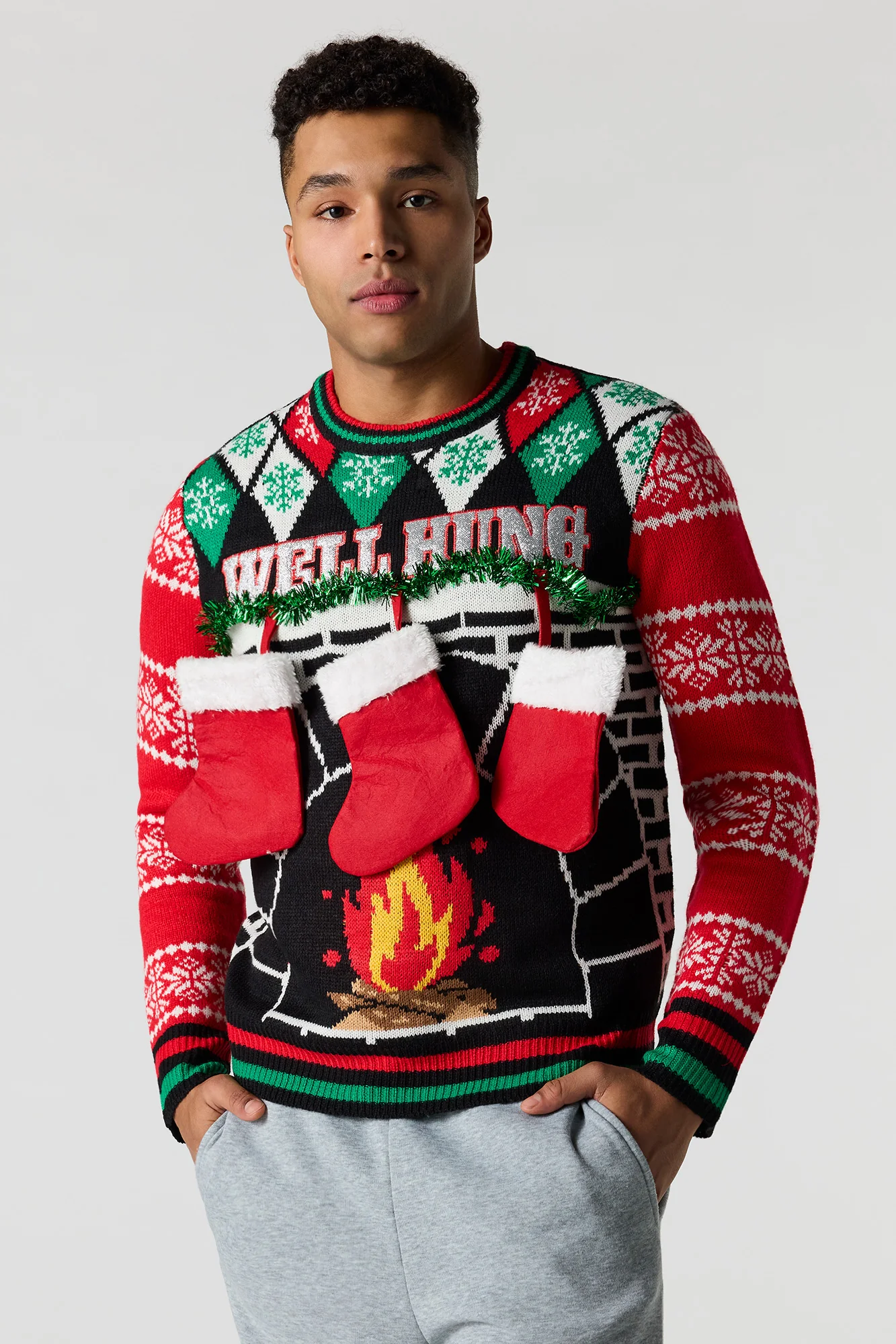 3D Stocking Christmas Sweater