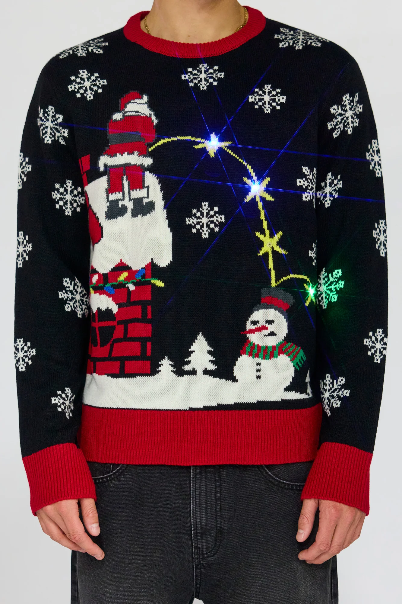 Bad Santa Light-Up Christmas Sweater - Image 4