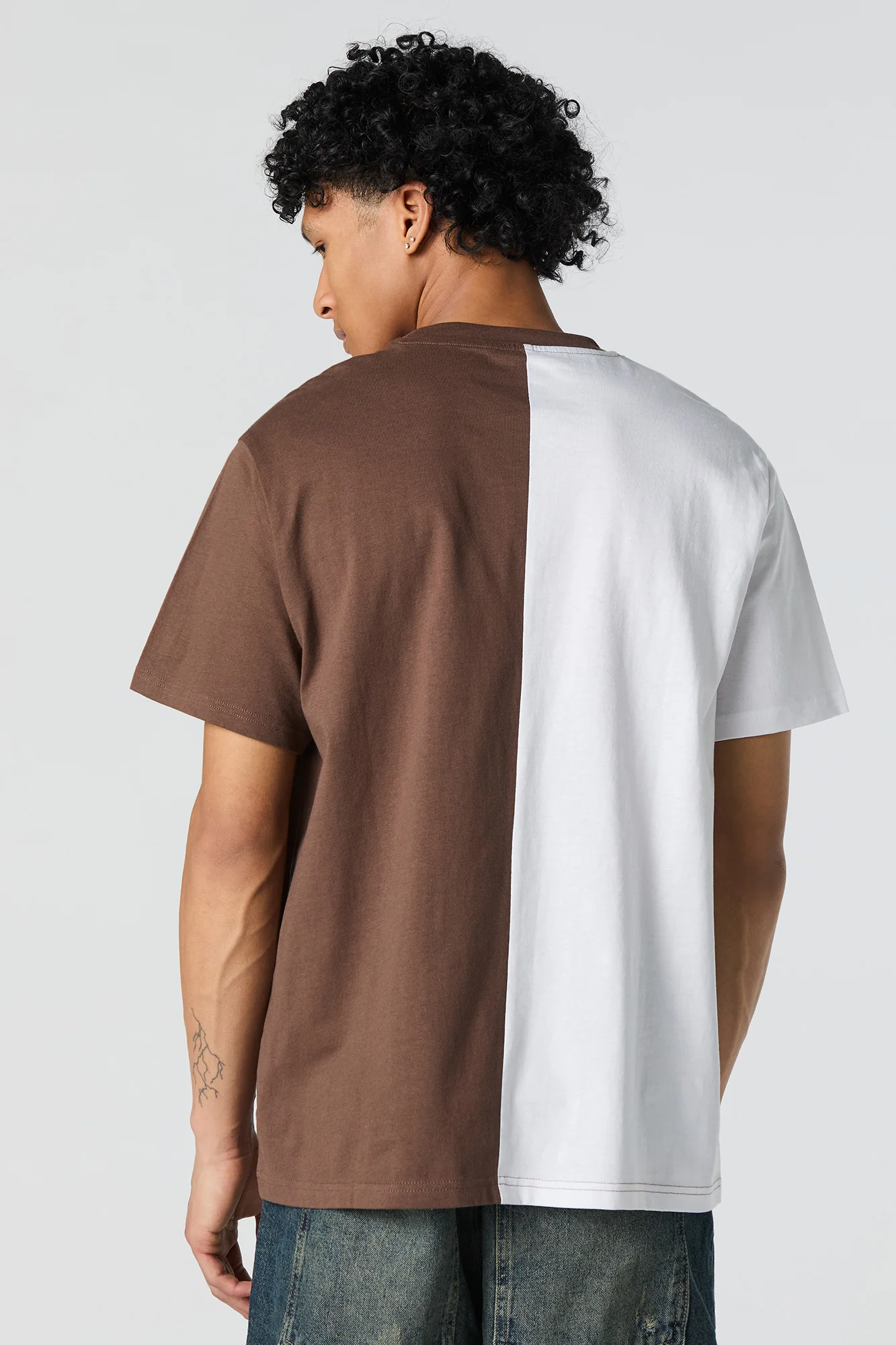 Embroidered Two Tone T-Shirt - Image 2