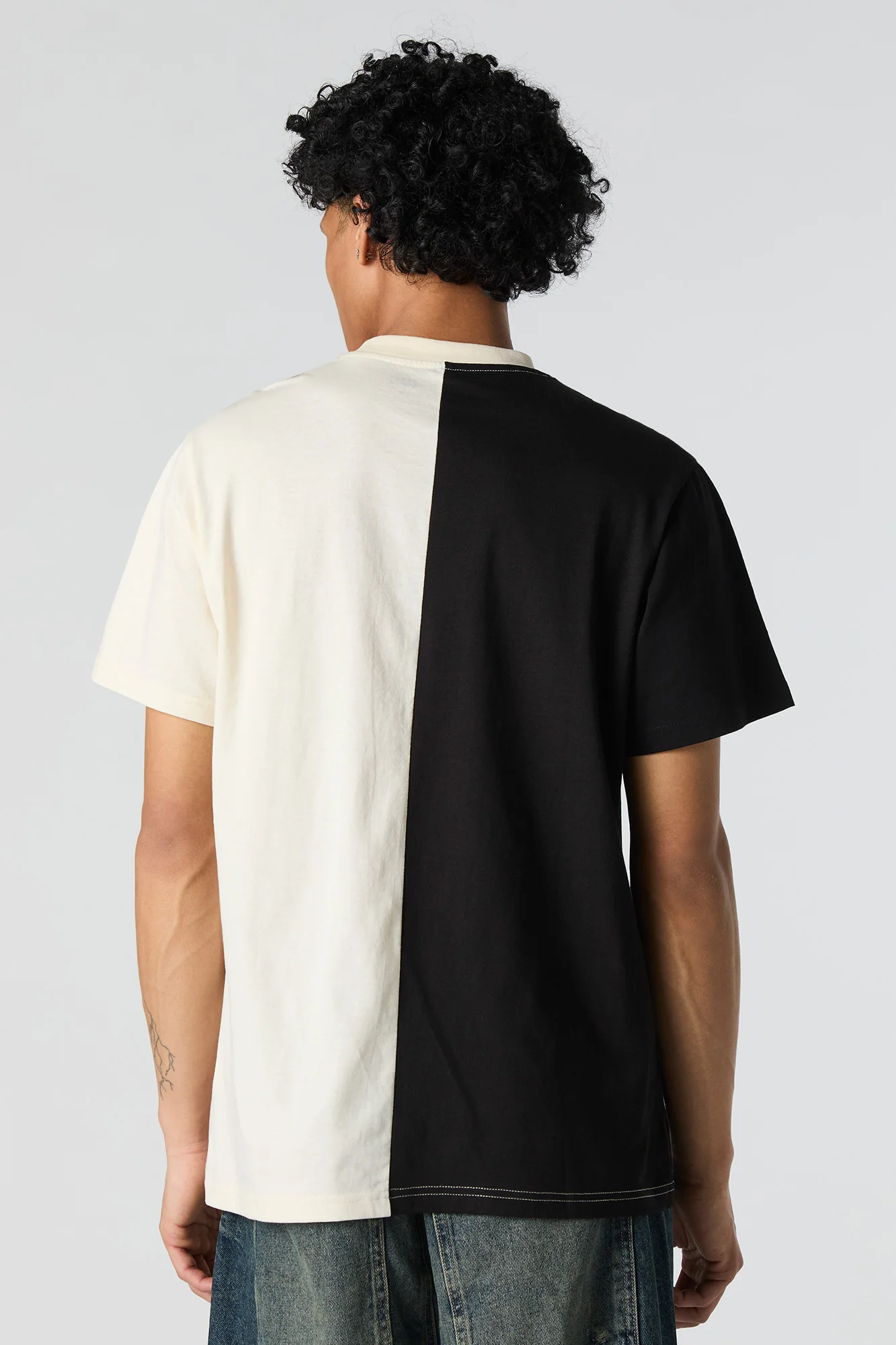 Embroidered Two Tone T-Shirt - Image 6