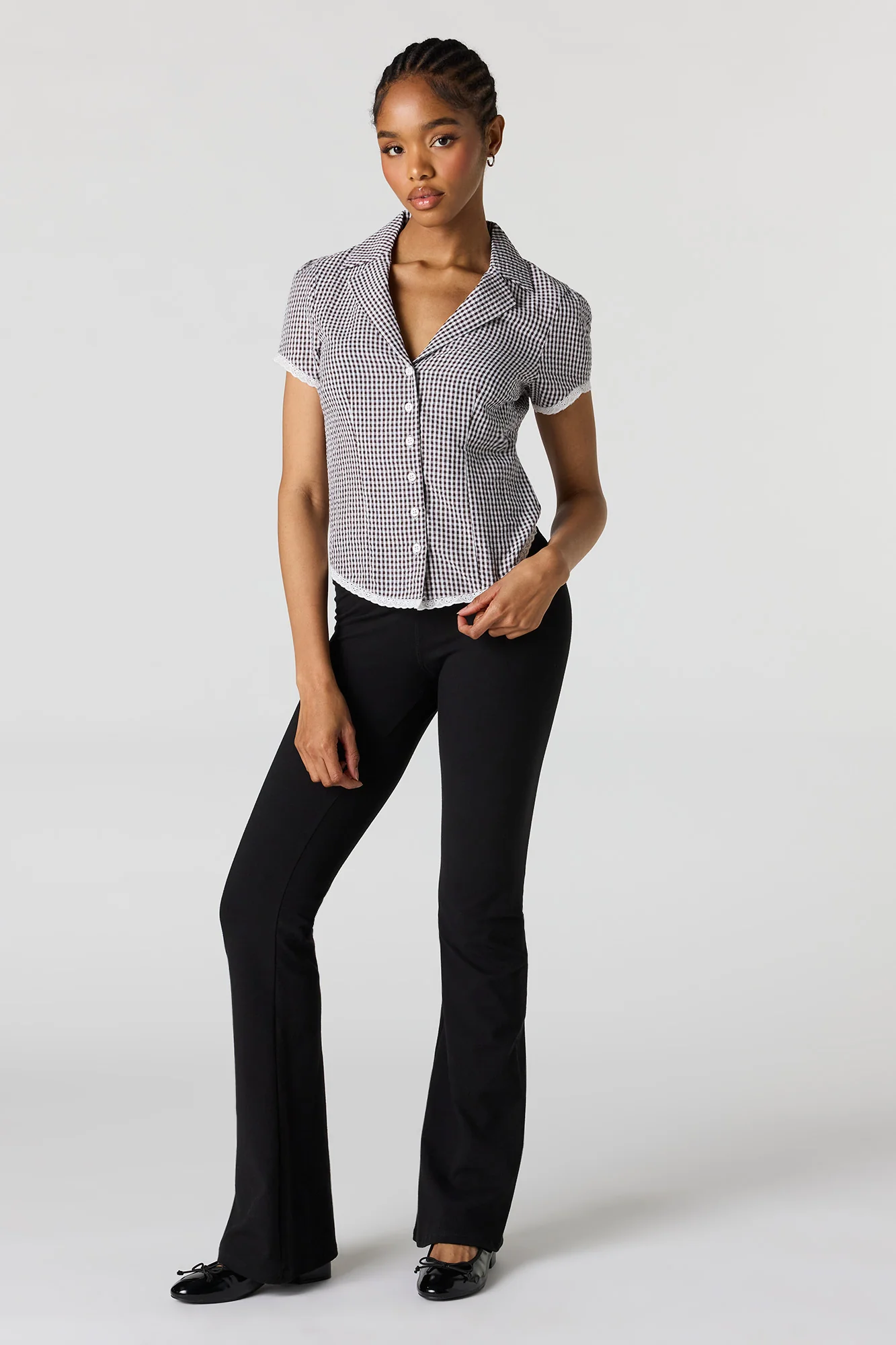 Collared Button-Up Top - Image 10