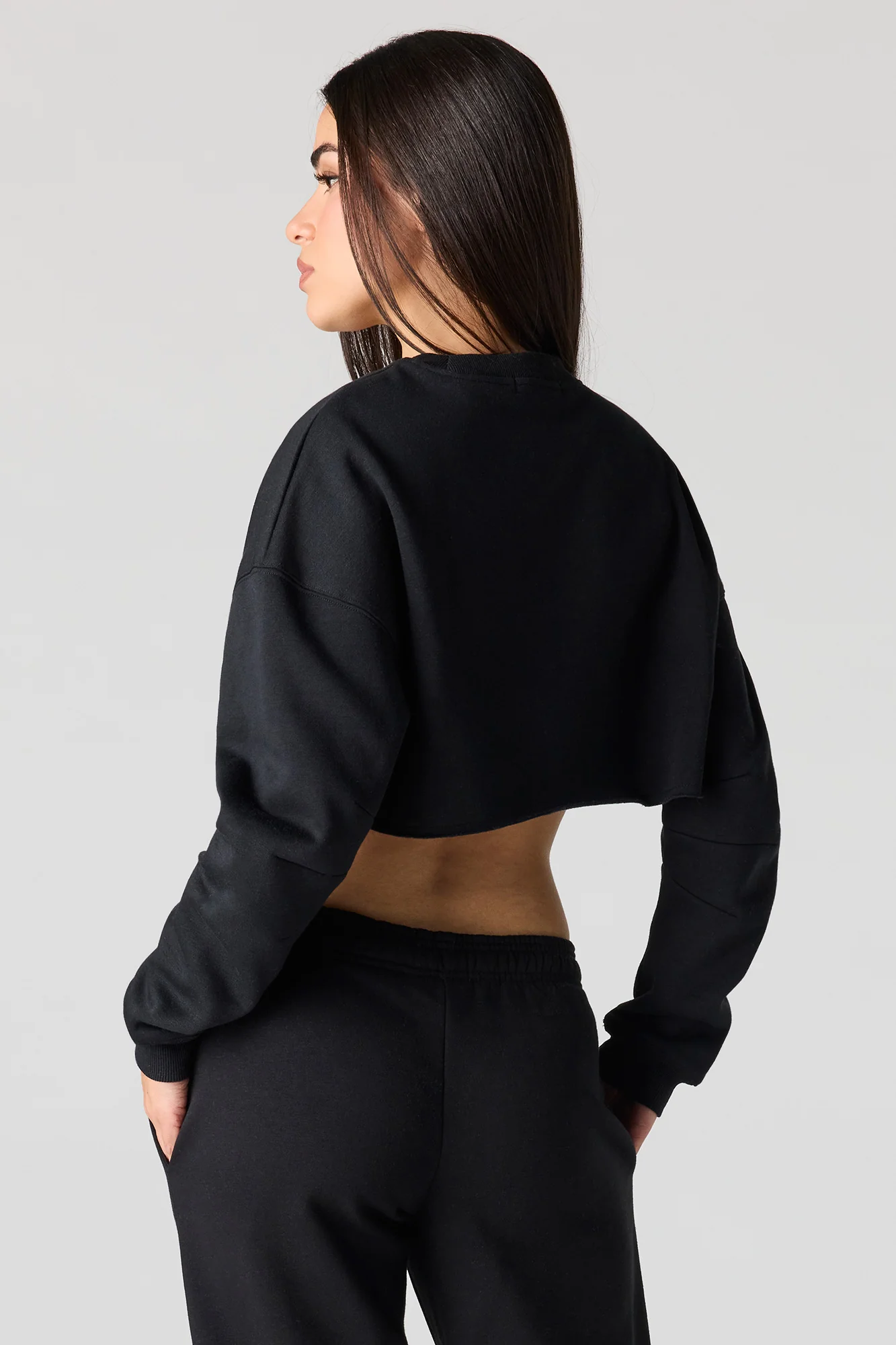 Fleece Cropped Sweatshirt - Image 5