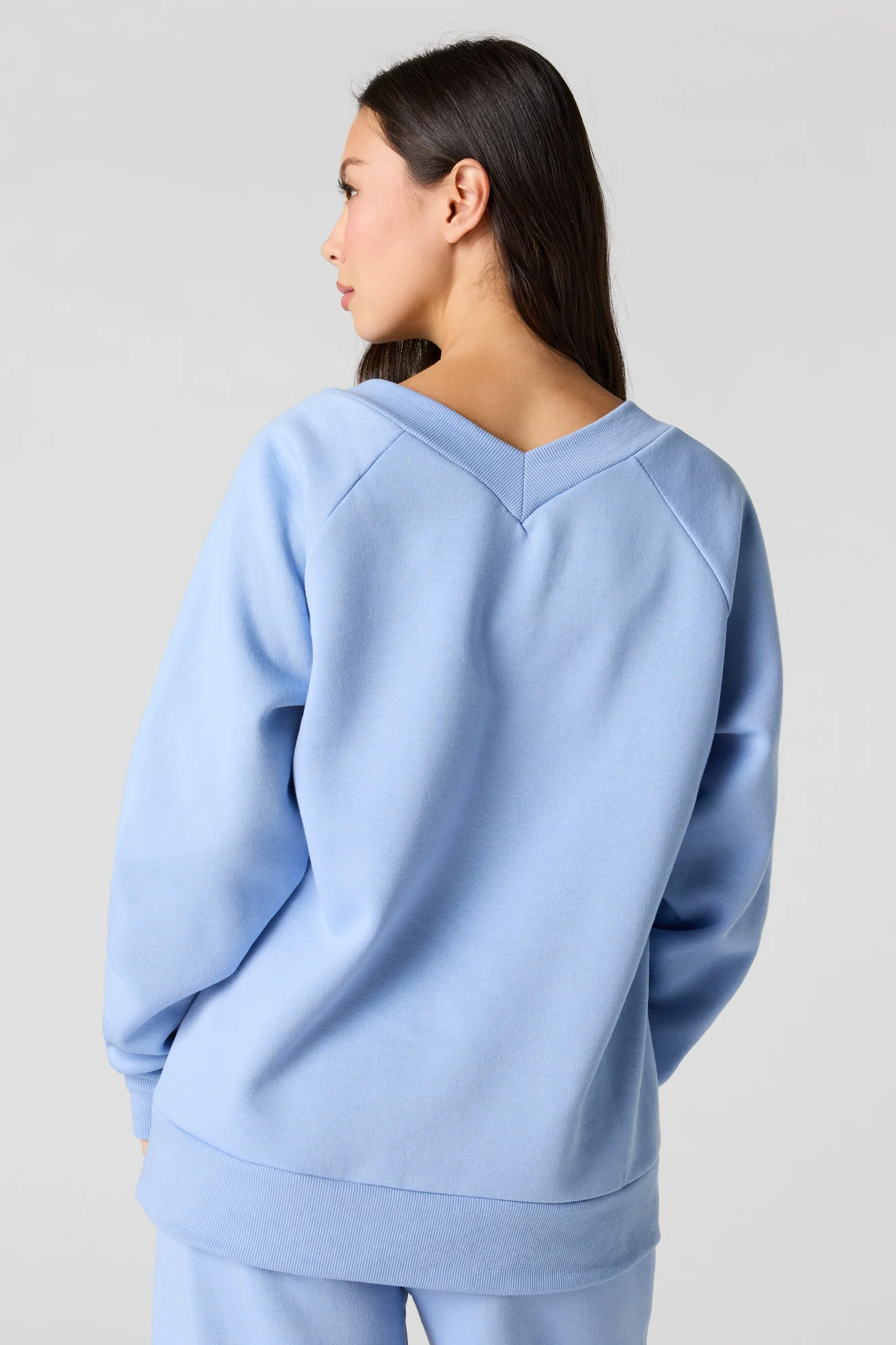 Fleece V-Neck Sweatshirt - Image 11
