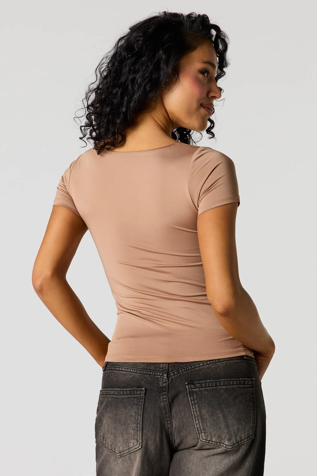 Contour Square Neck Short Sleeve Top - Image 11