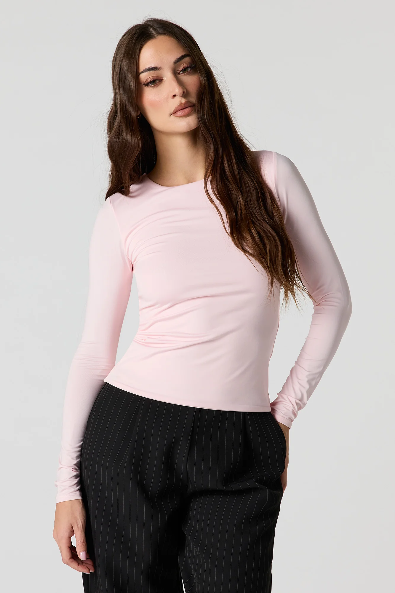 Contour Crew Neck Long Sleeve Top