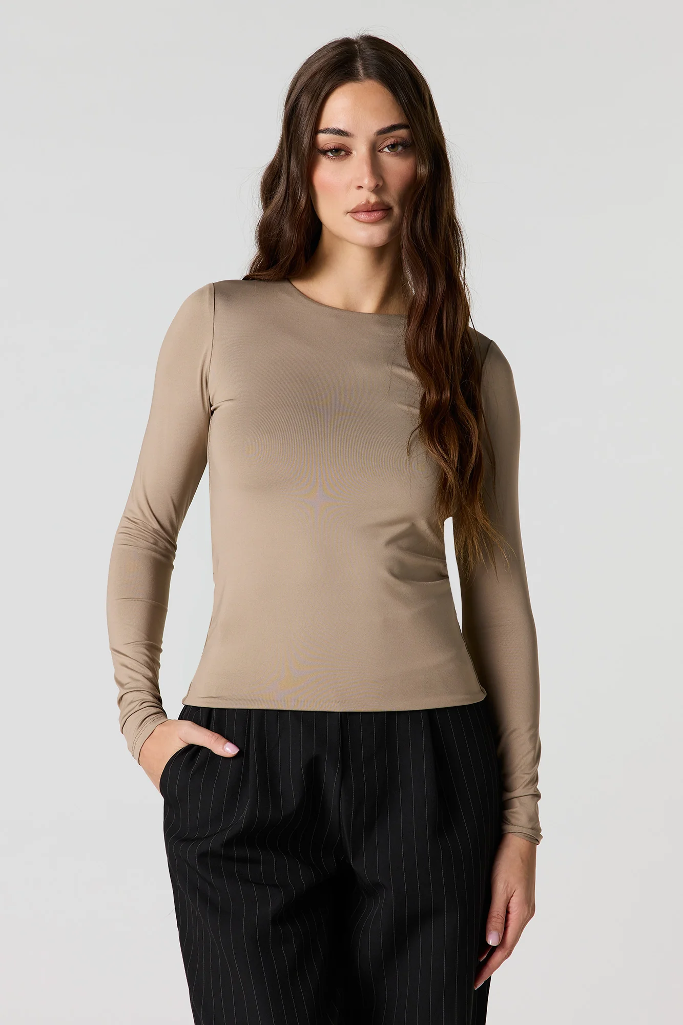 Contour Crew Neck Long Sleeve Top - Image 10