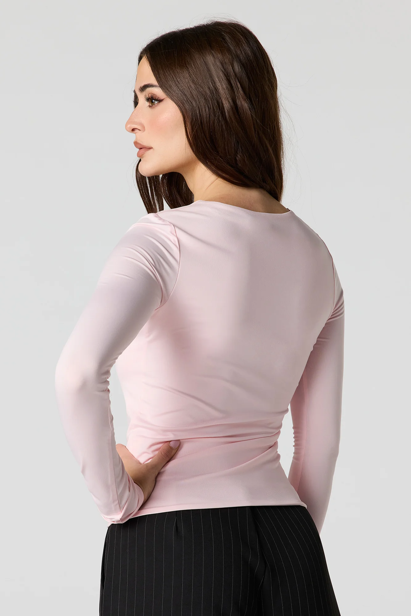 Contour Crew Neck Long Sleeve Top - Image 2