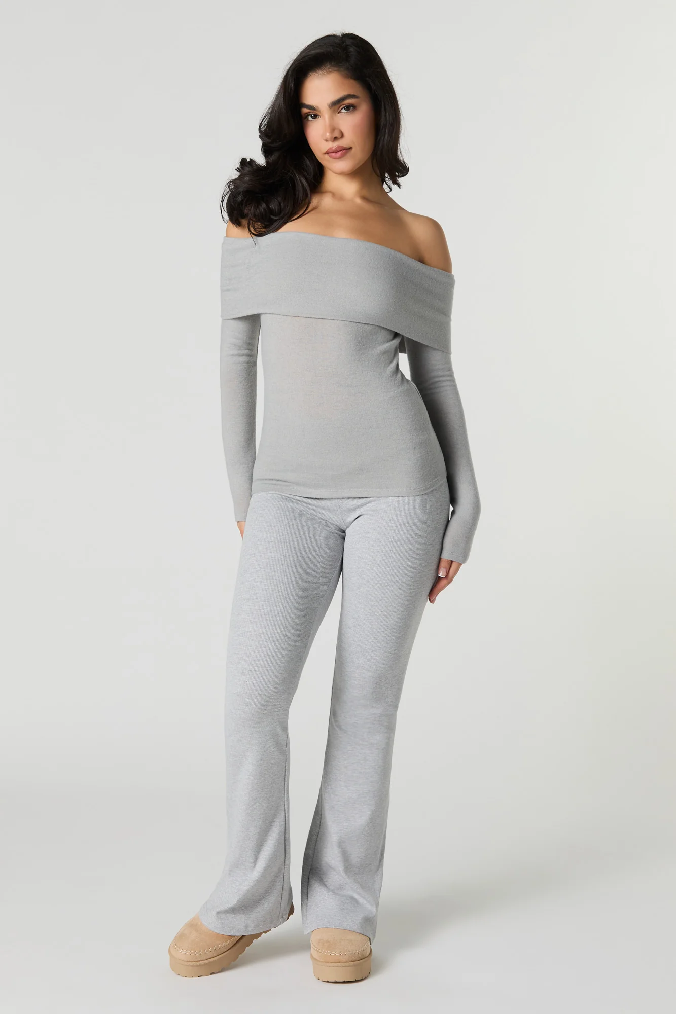 Knit Off Shoulder Long Sleeve Top - Image 9