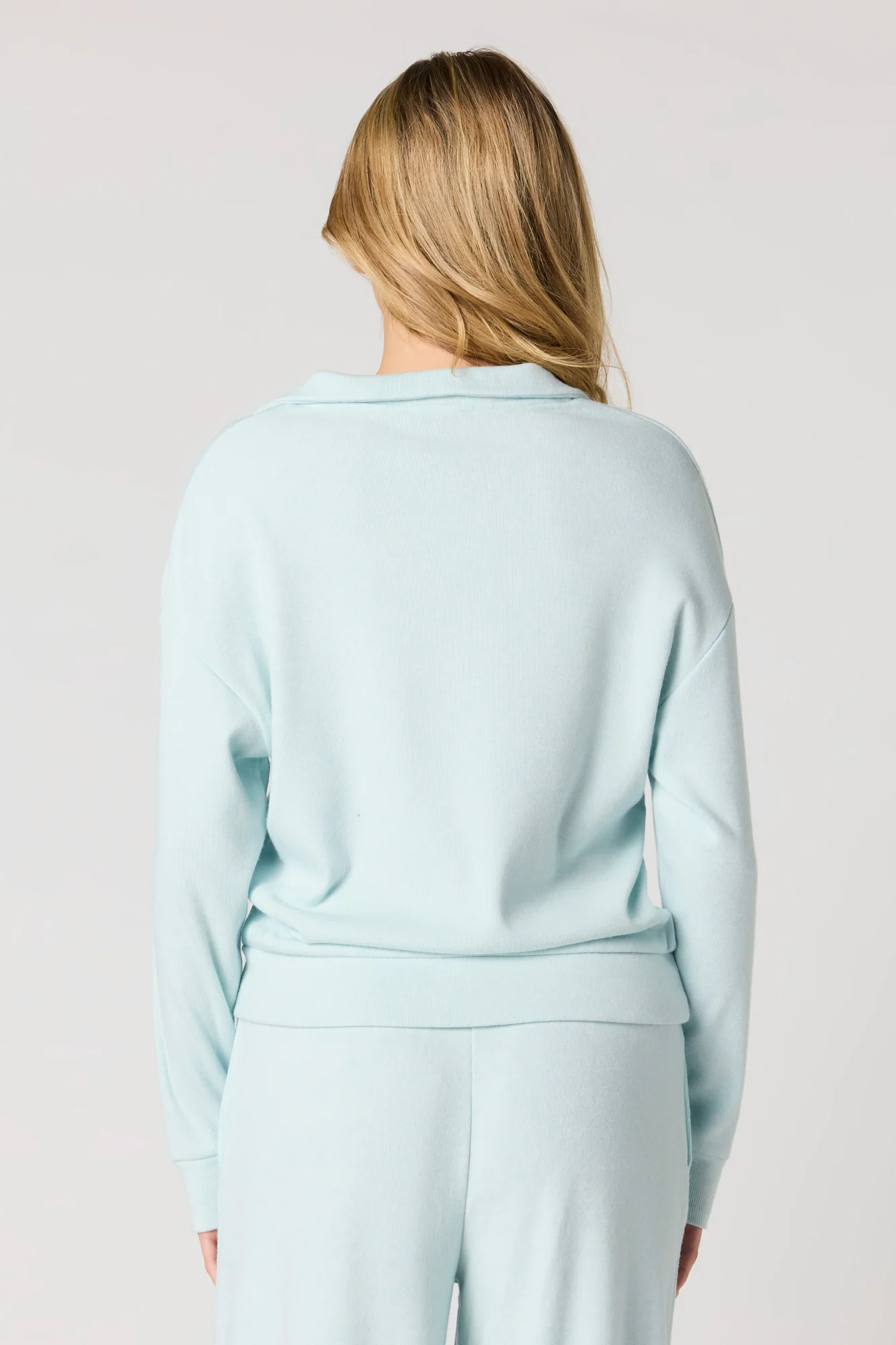 Knit Collared Long Sleeve Top - Image 2
