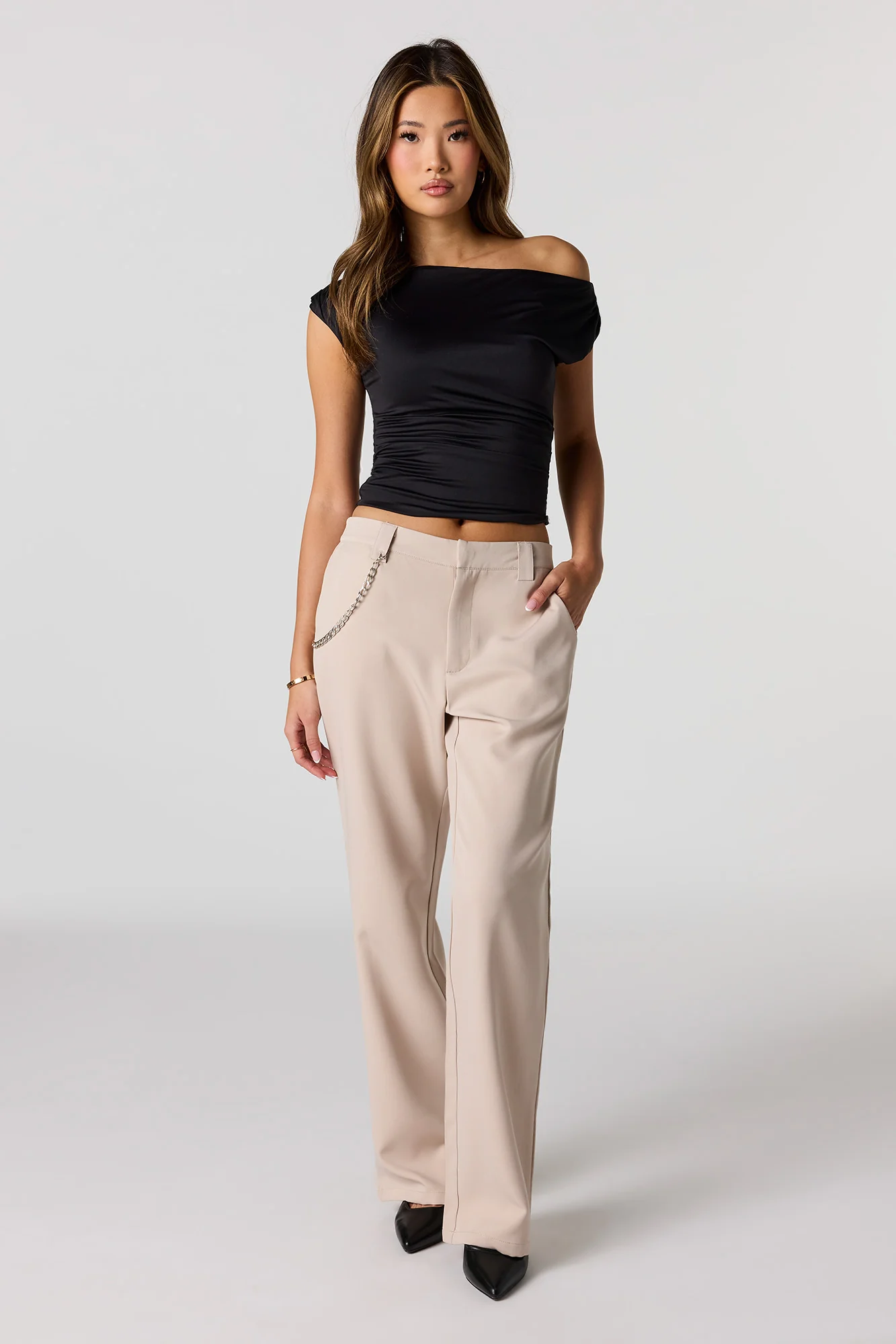 Low Rise Chain Dress Pant - Image 9