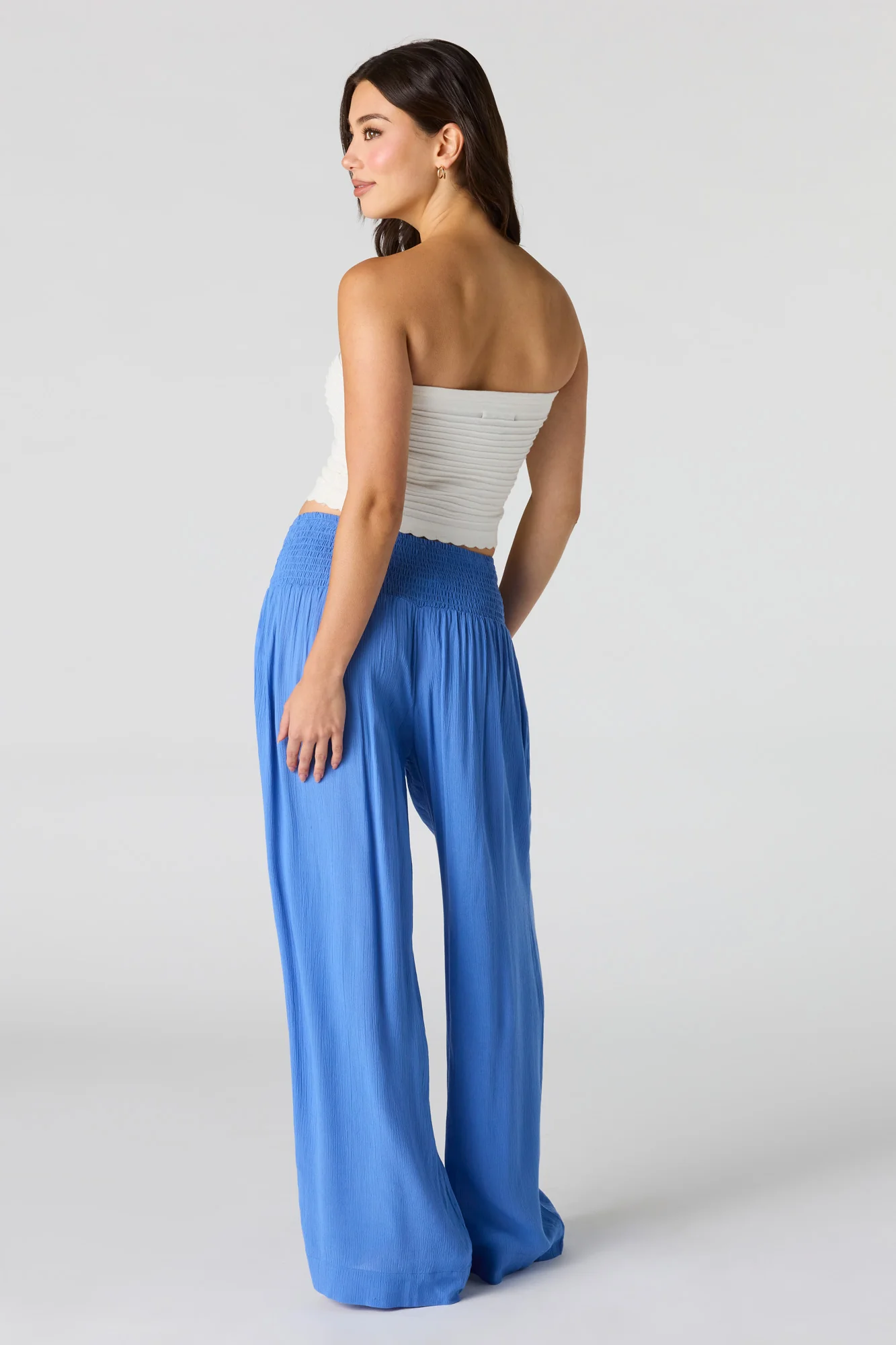 Smocked Waist Wide Leg Pant - Image 12