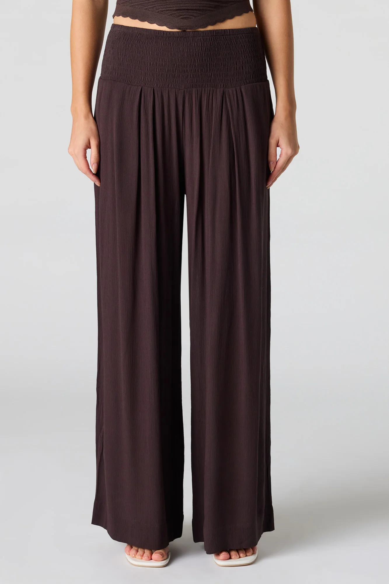 Smocked Waist Wide Leg Pant - Image 2