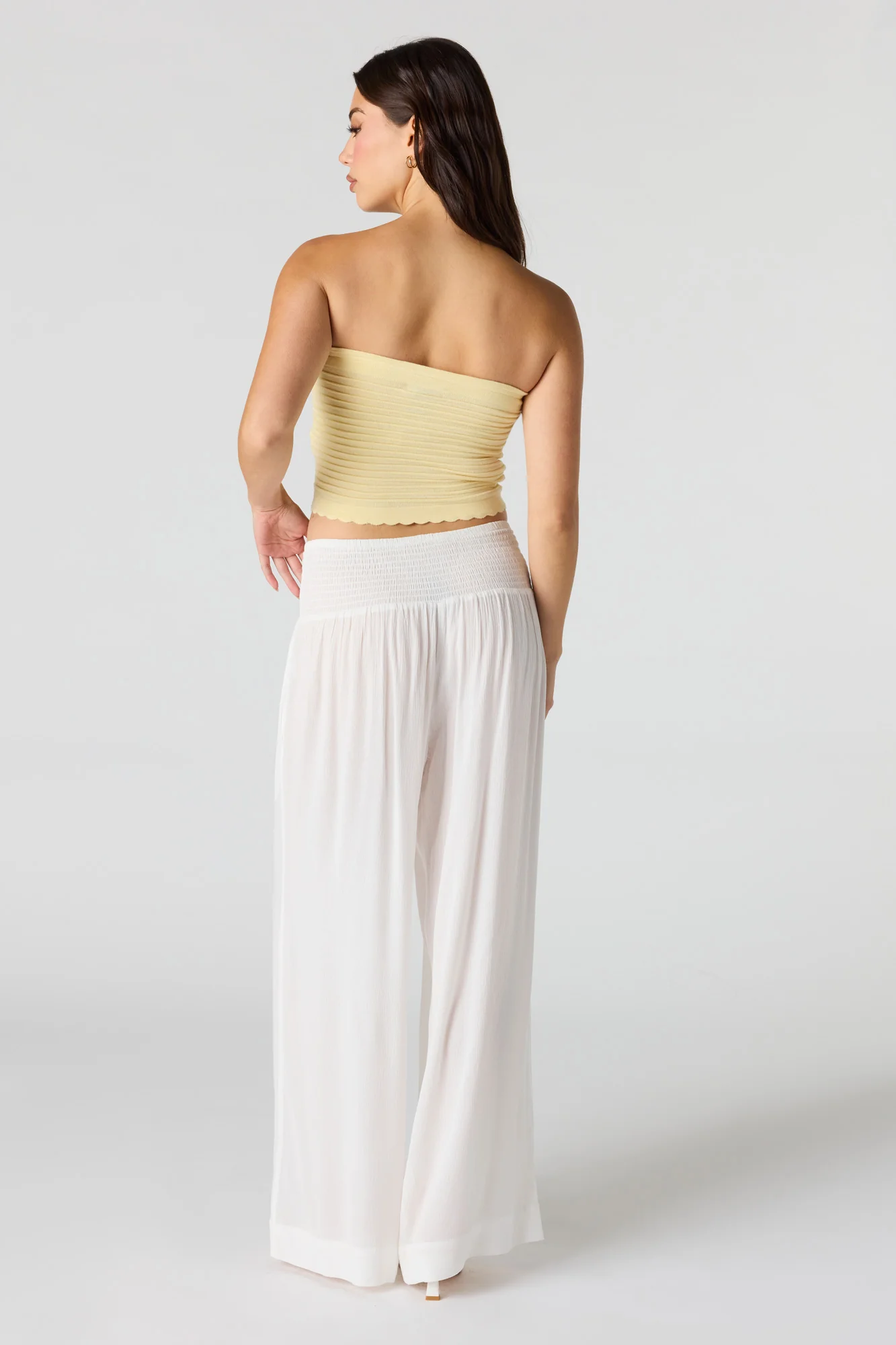 Smocked Waist Wide Leg Pant - Image 6