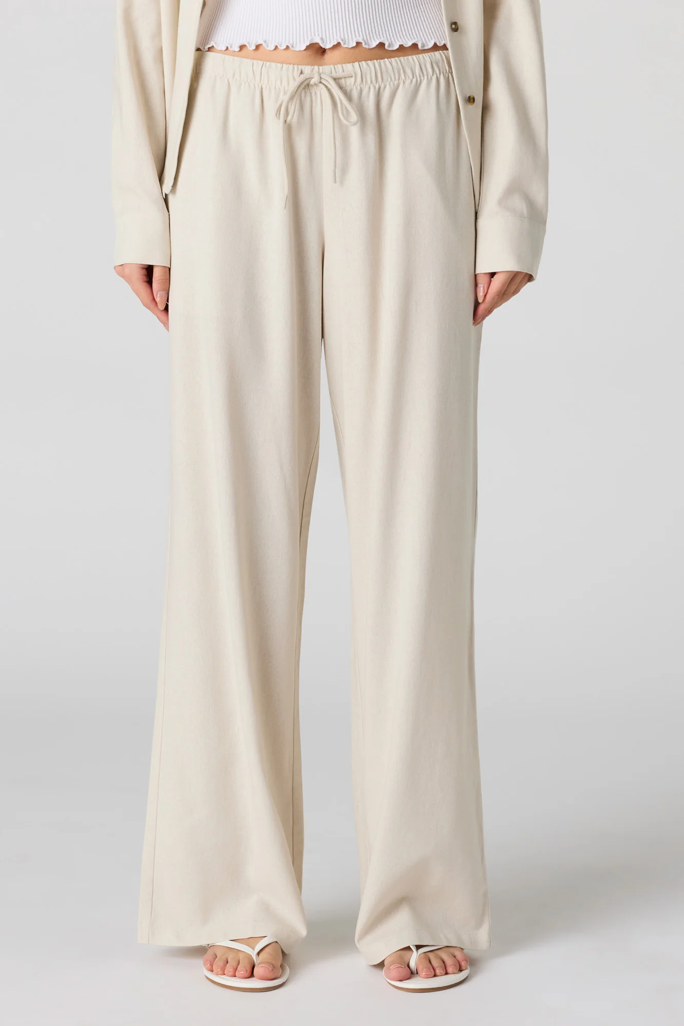 Linen-Blend Drawstring Pant - Image 8