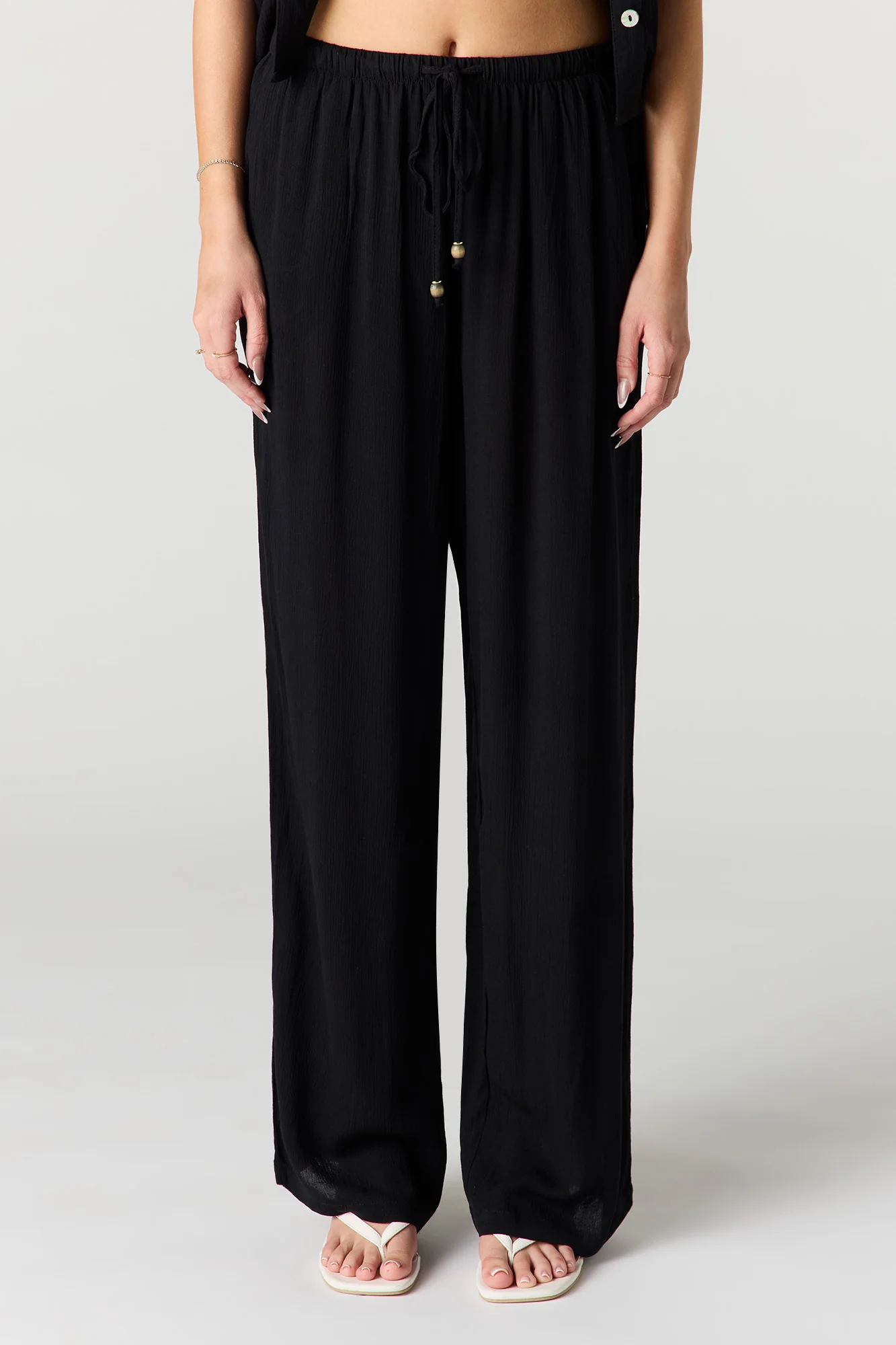 Crinkled Relaxed Drawstring Pant - Image 5