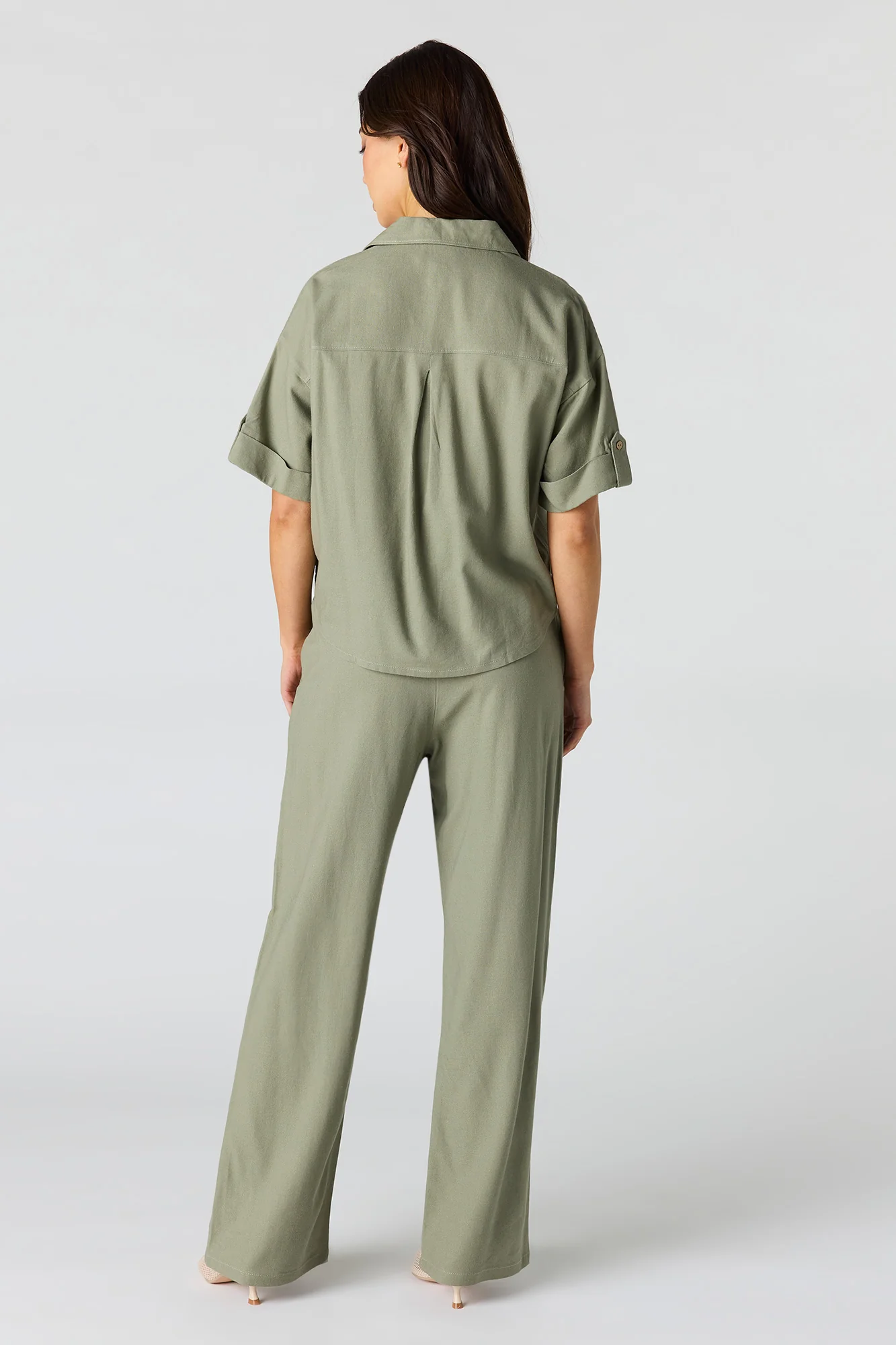 Linen-Blend Wide Leg Pant - Image 19
