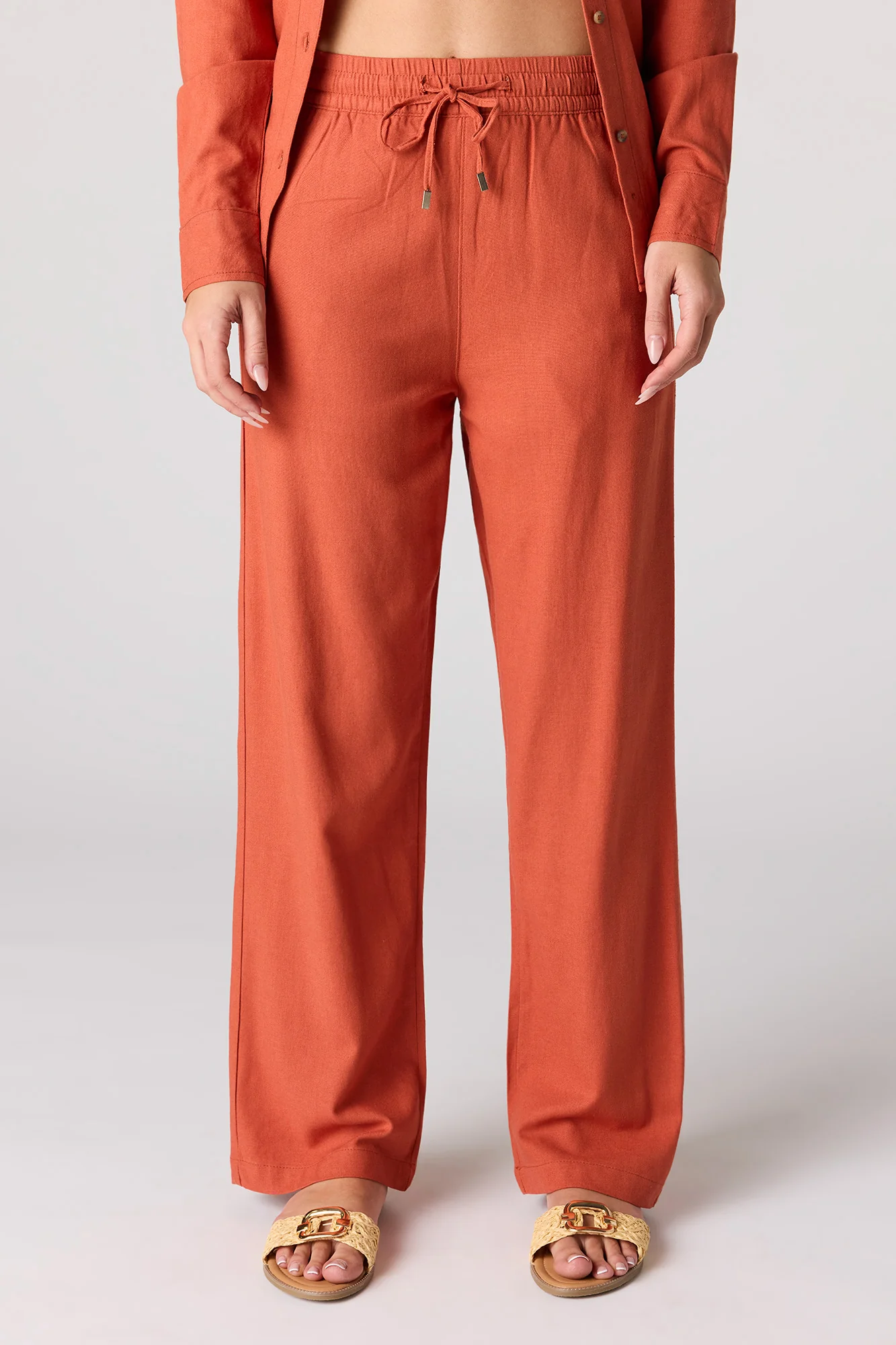 Linen-Blend Wide Leg Pant - Image 14