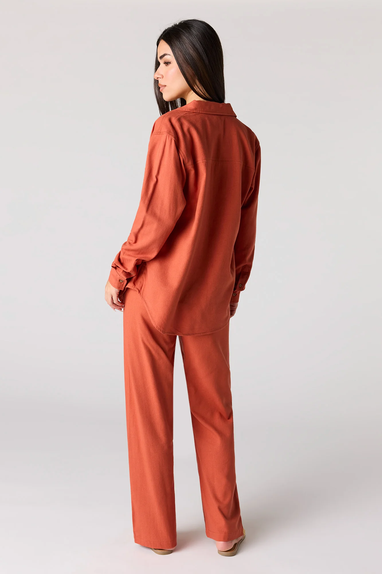 Linen-Blend Wide Leg Pant - Image 15