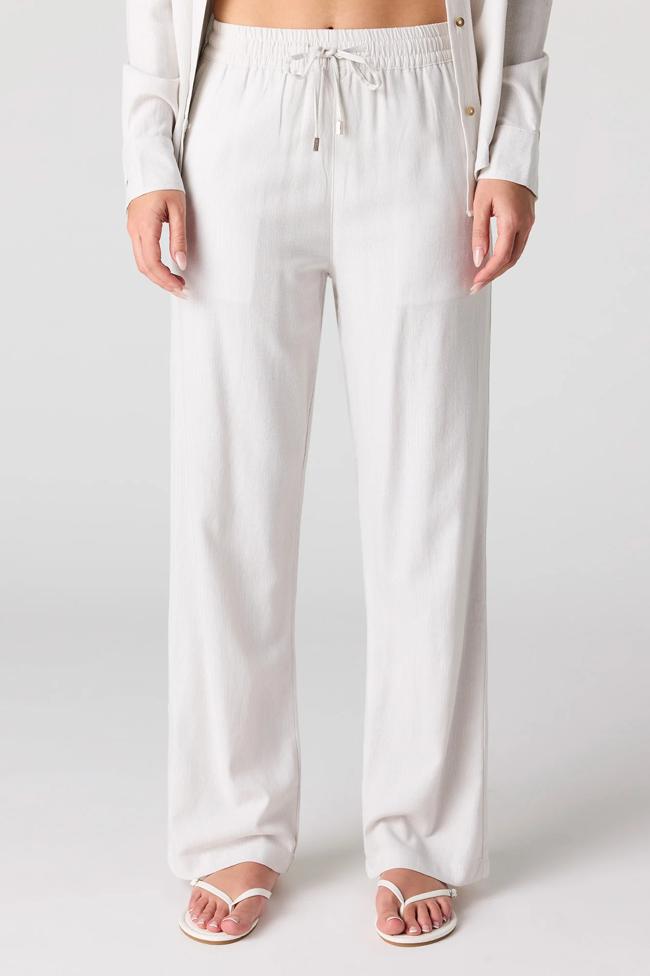 Linen-Blend Wide Leg Pant - Image 8