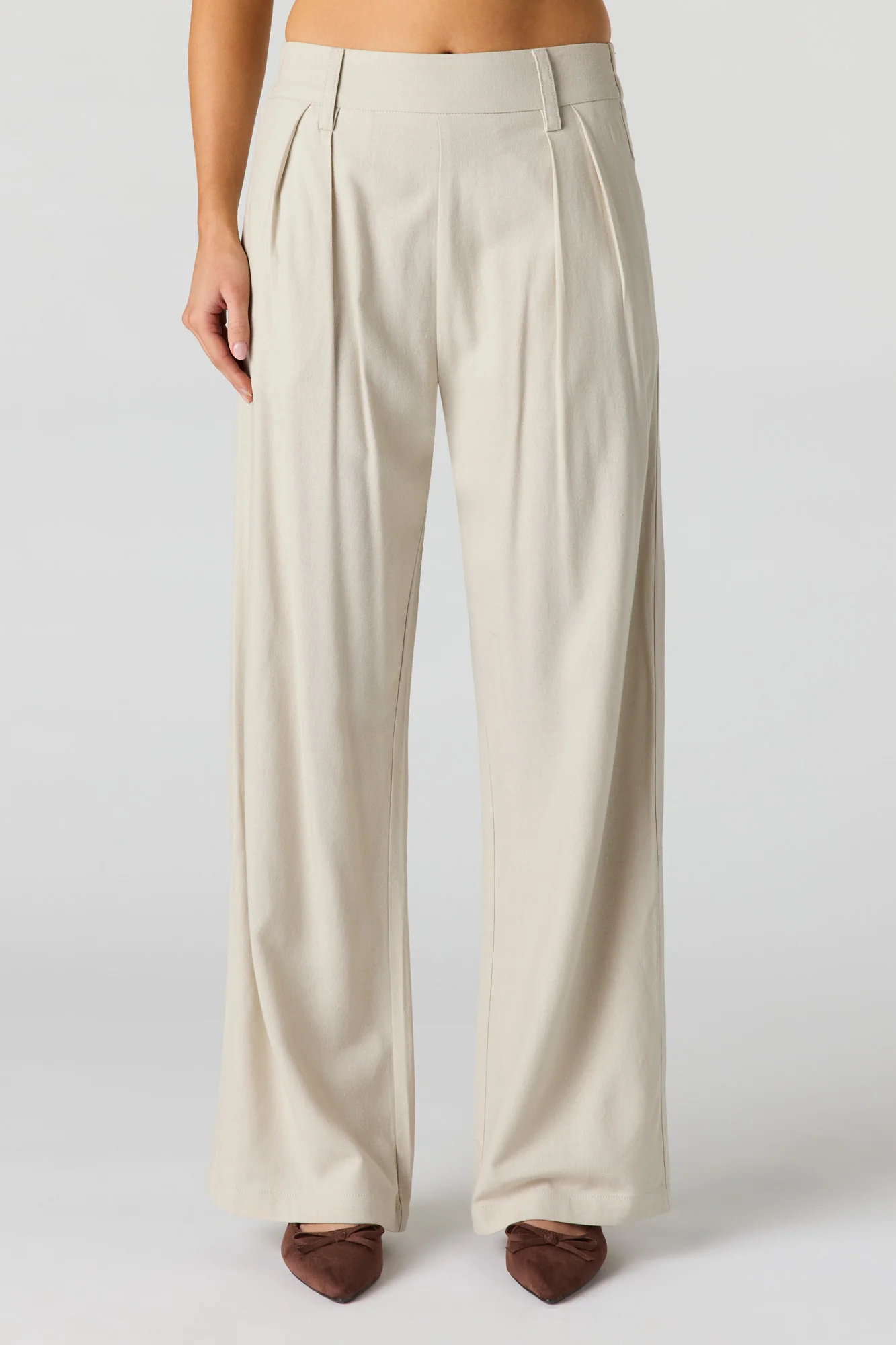 Linen-Blend Wide Leg Dress Pant - Image 8