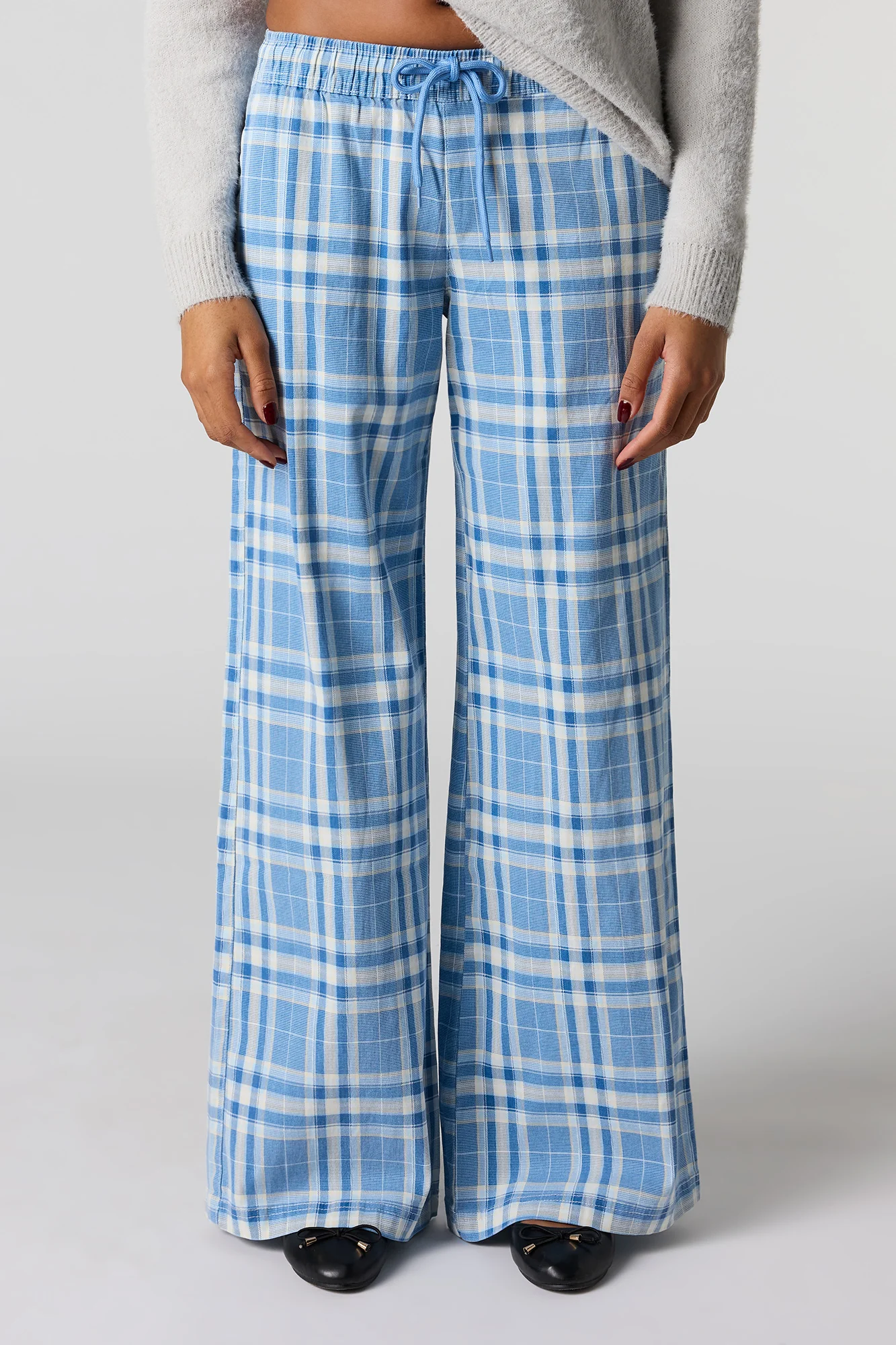 Plaid Print Flare Pant - Image 2