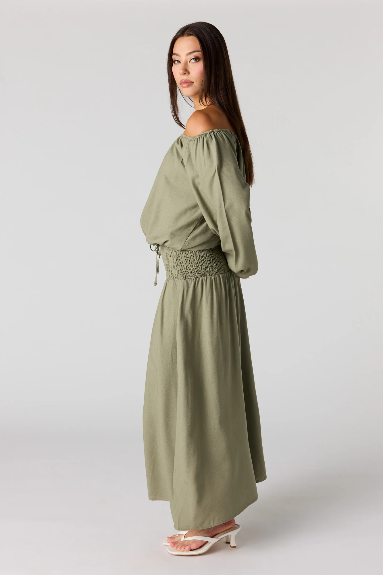 Linen-Blend Maxi Skirt - Image 2