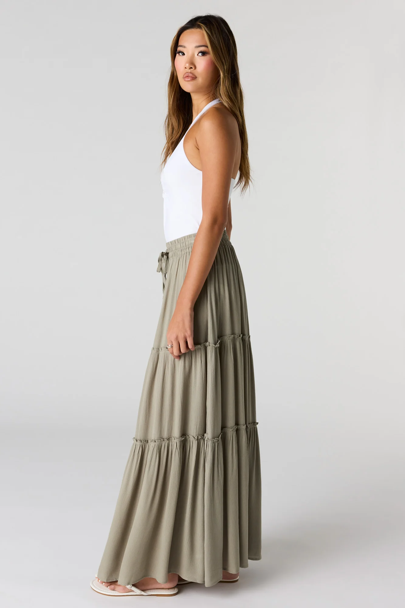 Ruffle Trim Maxi Skirt - Image 3
