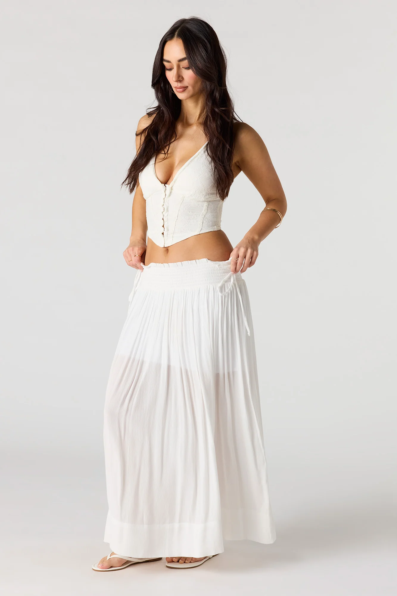 Side Tie Maxi Skirt - Image 5