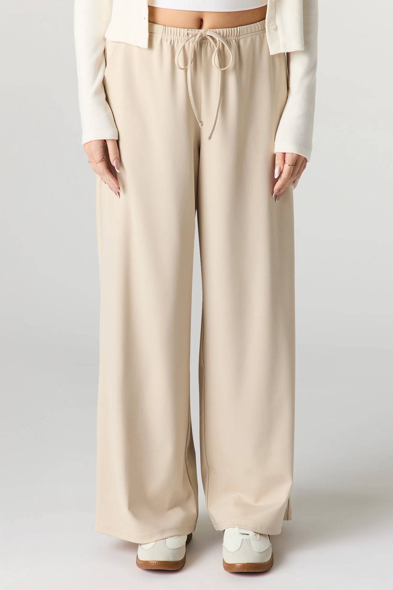 Drawstring Wide Leg Dress Pant - Image 2